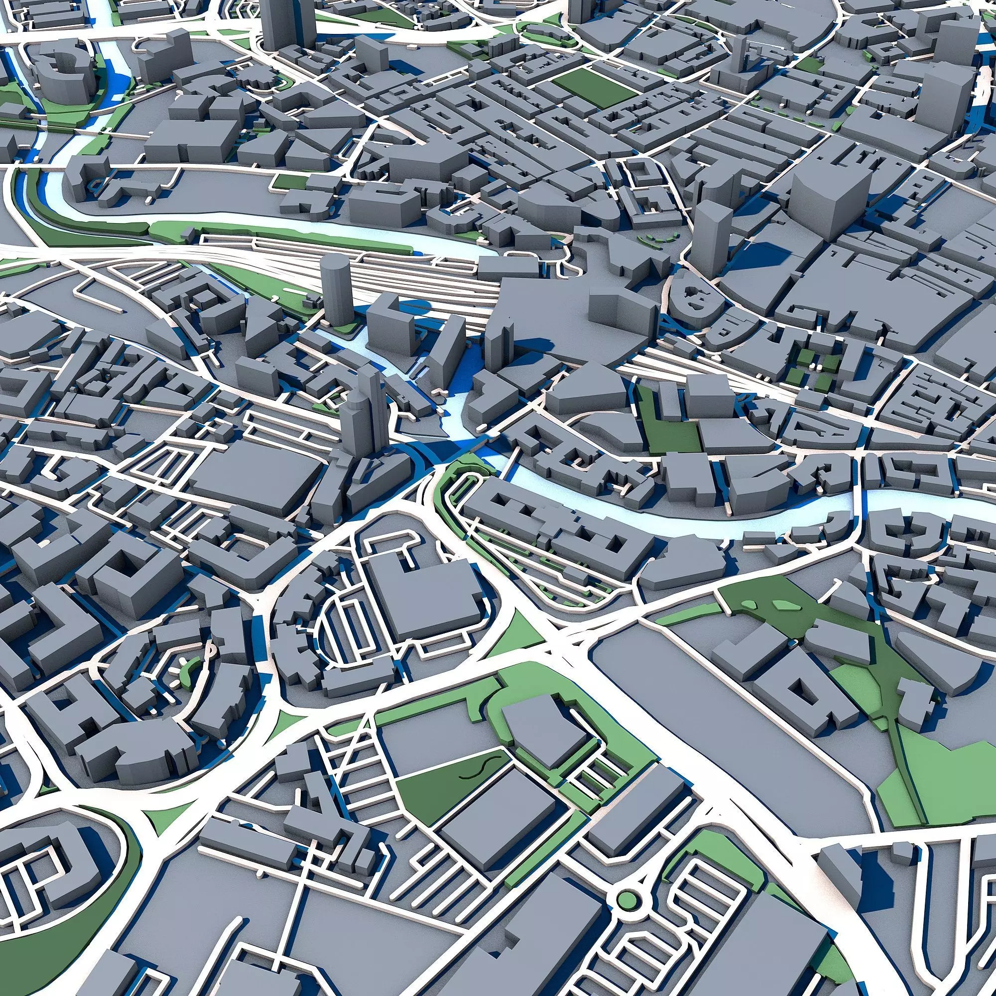 City Central Leeds Building Office Architecture Wellington 3D model_2