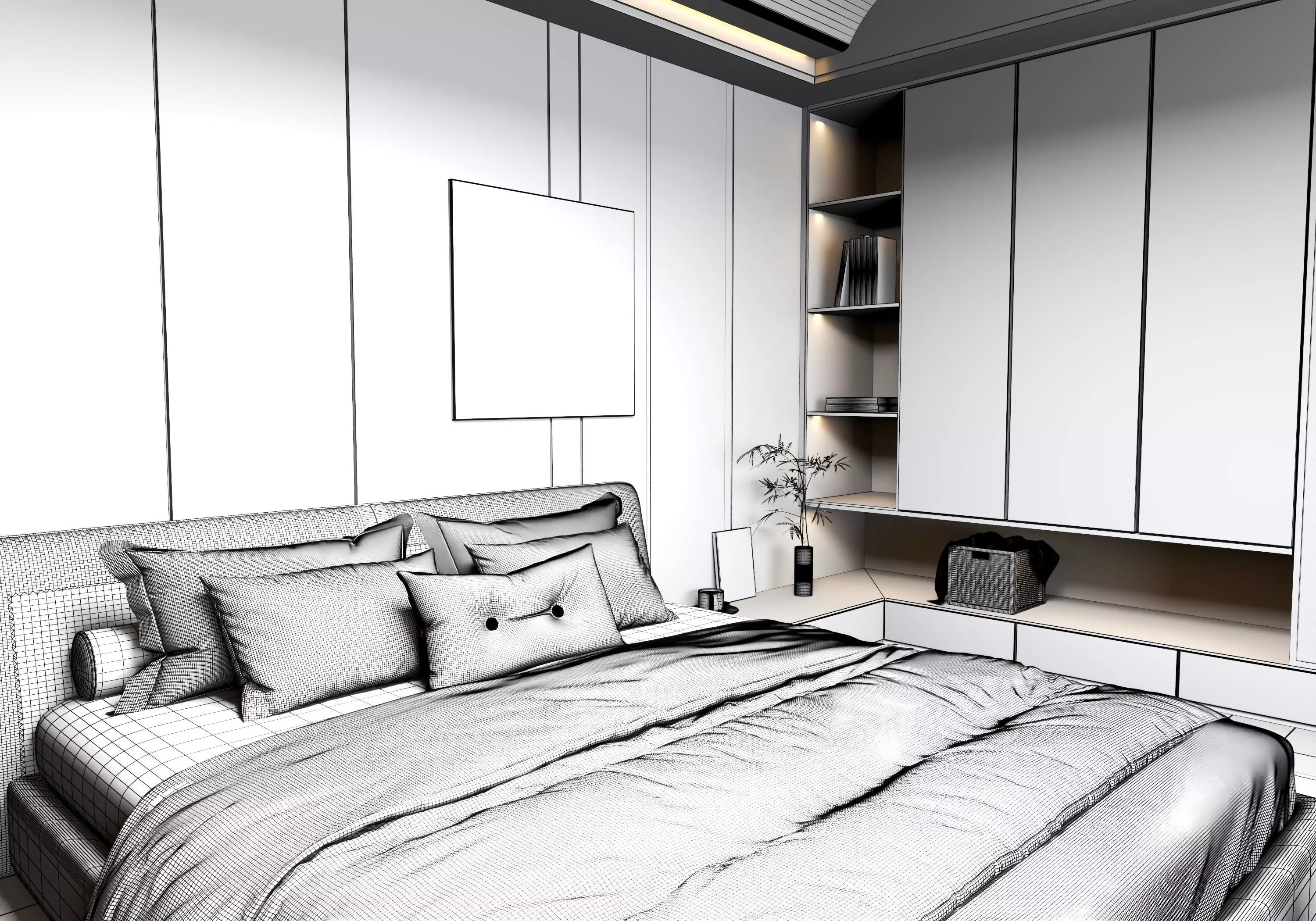 Bedroom interior 05 3D model_14