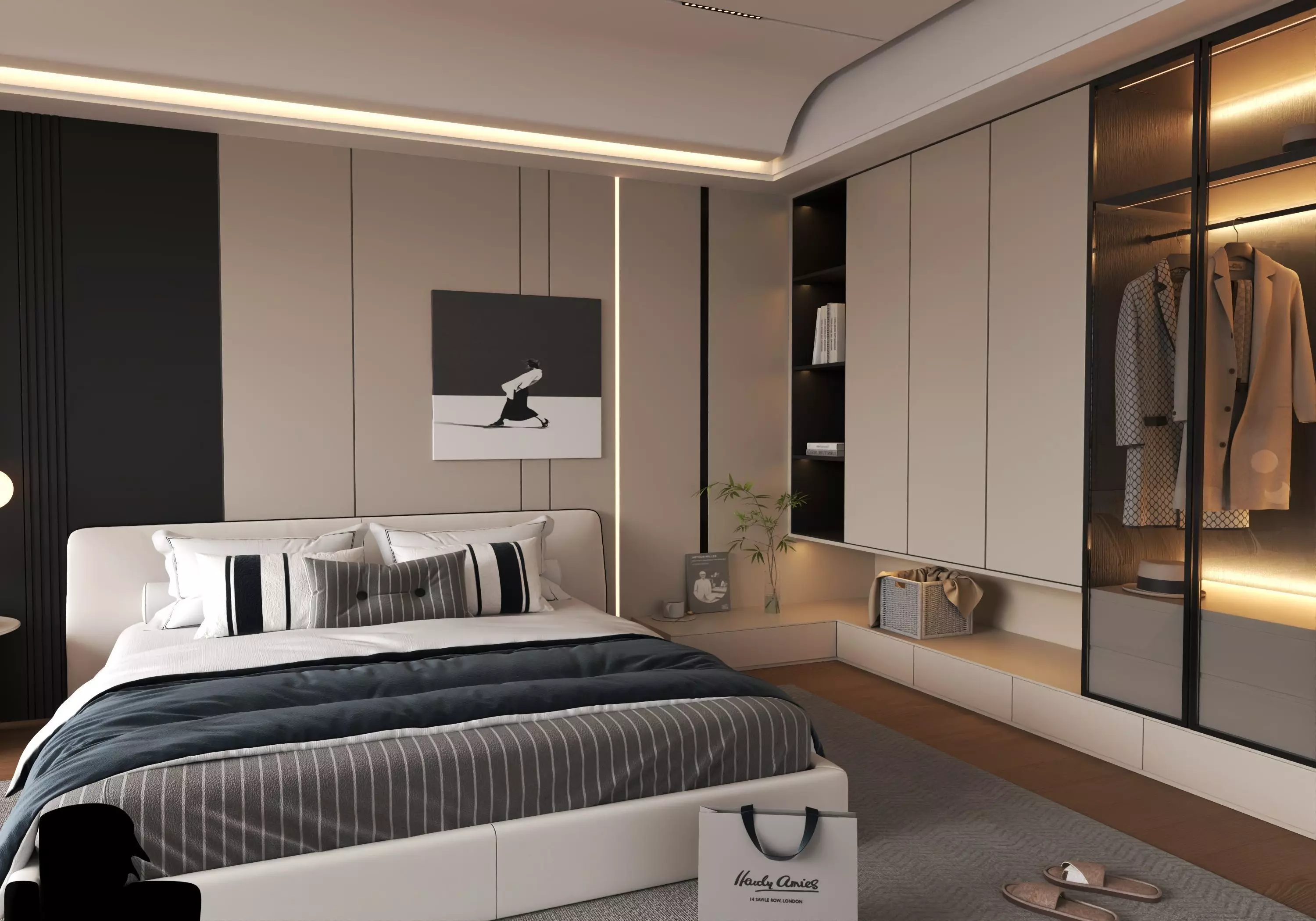 Bedroom interior 05 3D model_2