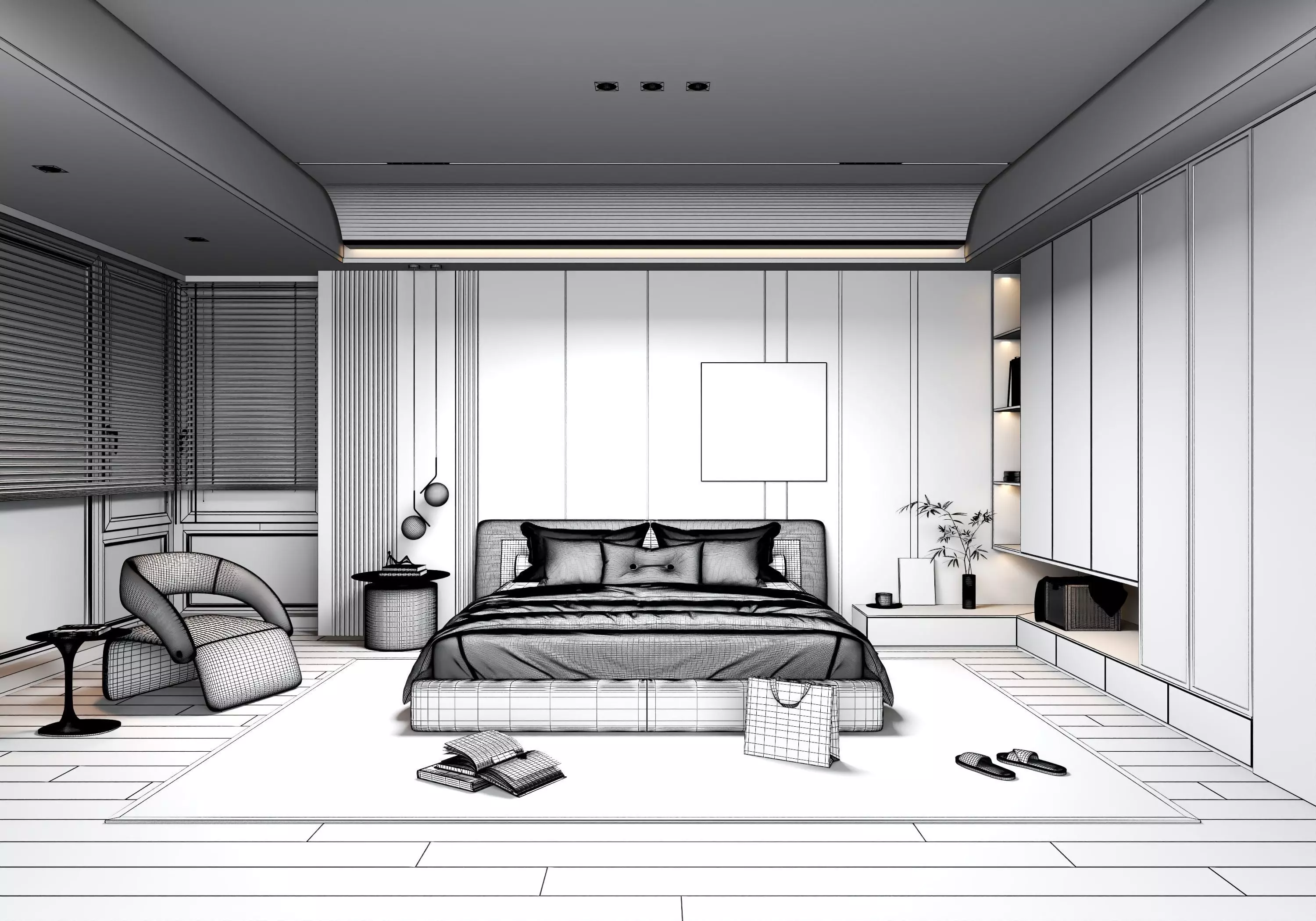 Bedroom interior 05 3D model_9