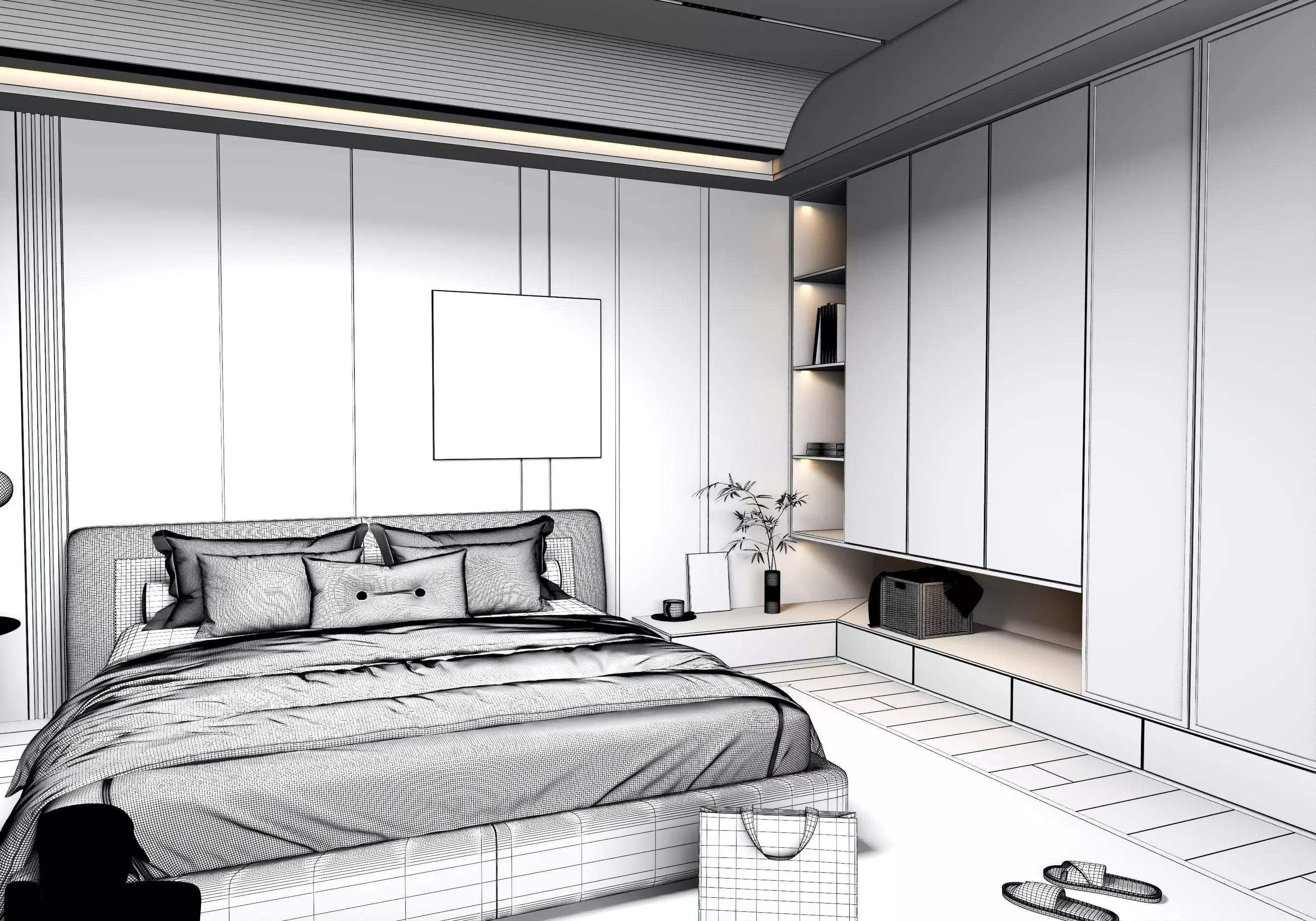 Bedroom interior 05 3D model_11