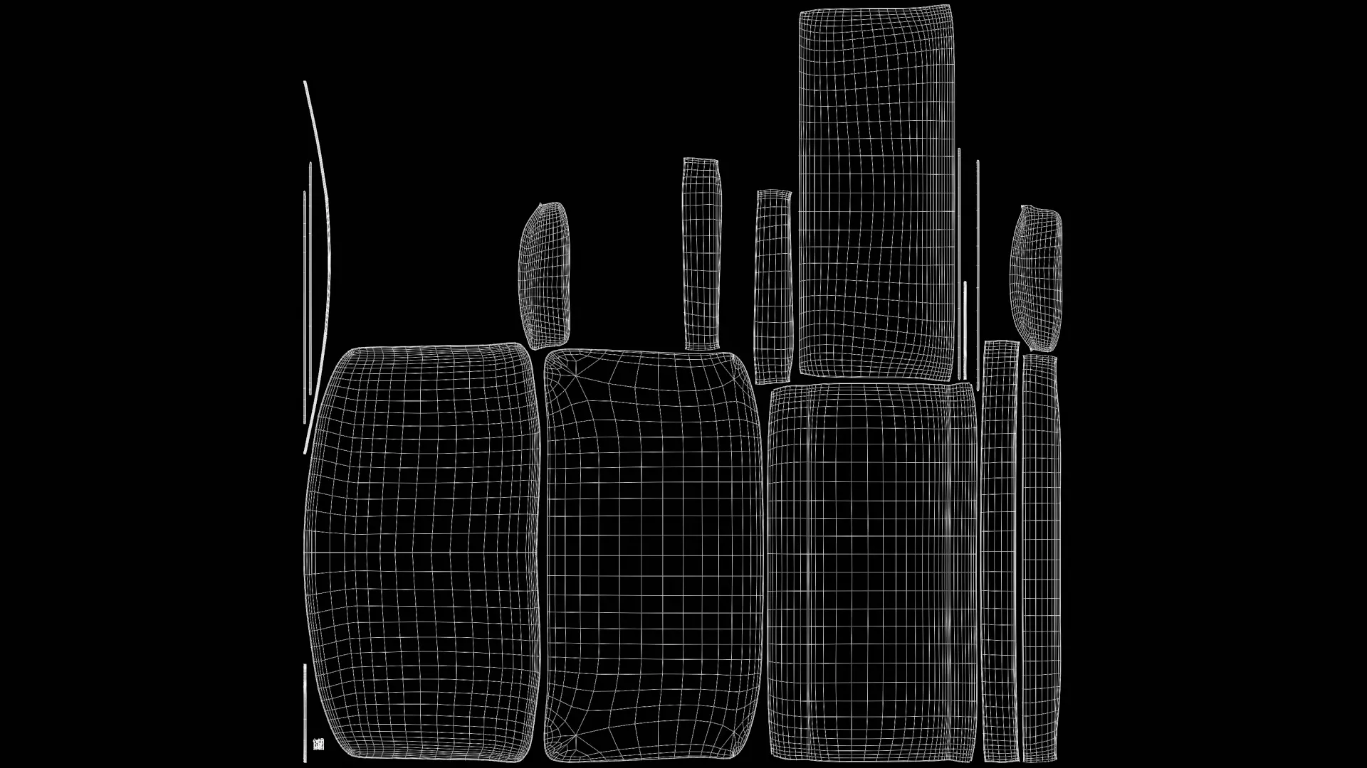 Cushion Sofa Seat Modern Upholstered and Backrest Low-poly 3D model_6