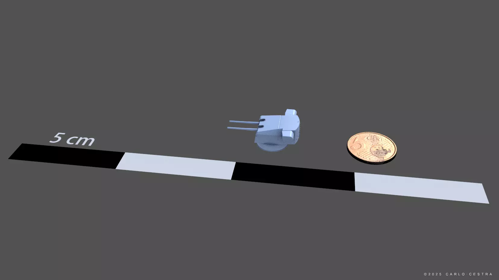 Bismarck 15cm turret 02 - Commercial license - 1-350 scale 3D print model_9