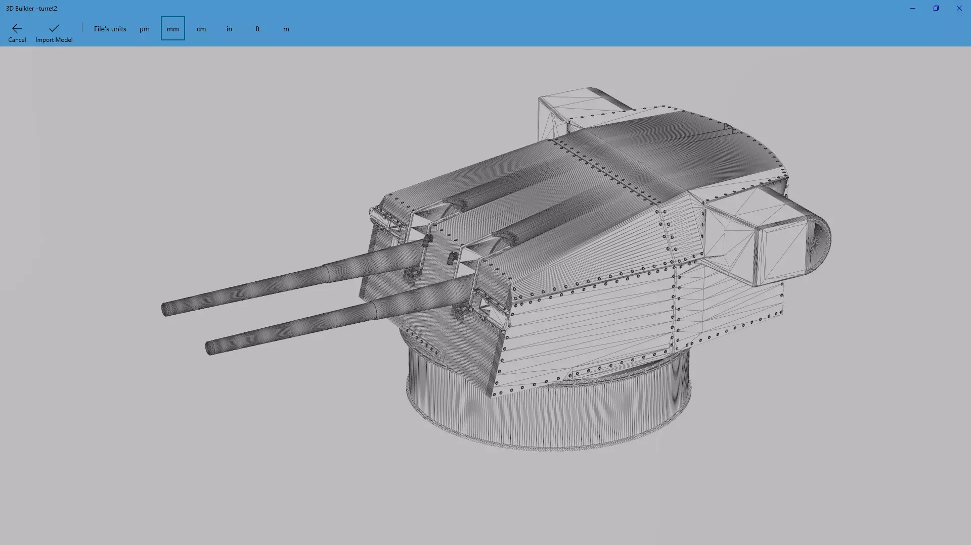 Bismarck 15cm turret 02 - Commercial license - 1-350 scale 3D print model_10