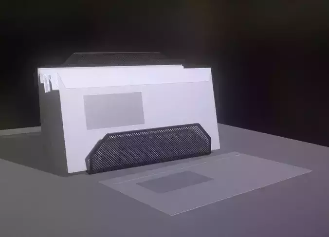 Wire Mesh Letter Holder - High Poly