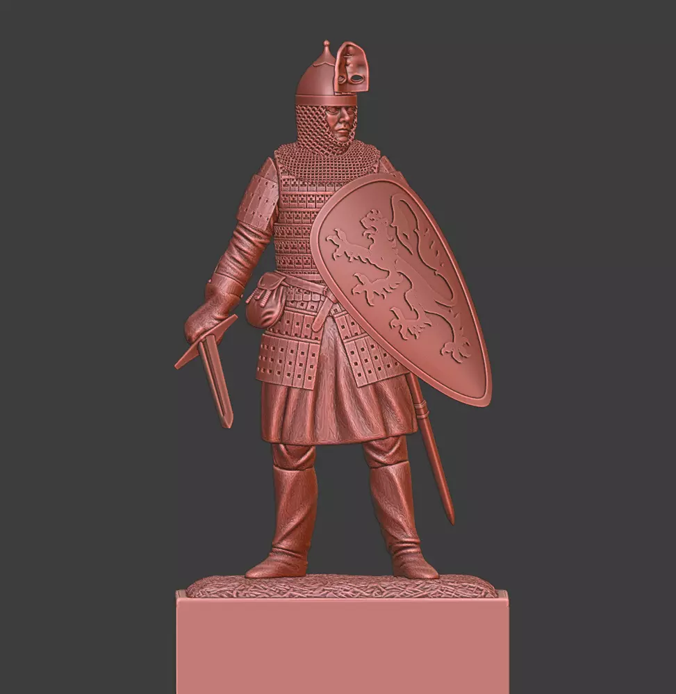 Kievan Rus Hero Medieval Ukrainian Royal Guard STL Miniature 3D print model_1