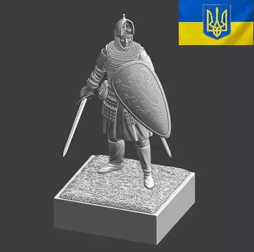 Kievan Rus Hero Medieval Ukrainian Royal Guard STL Miniature 