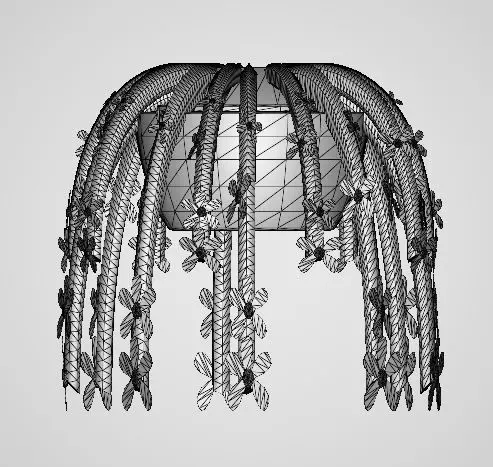 LK21 Modern Storage FLOWER POT Free 3D model_6