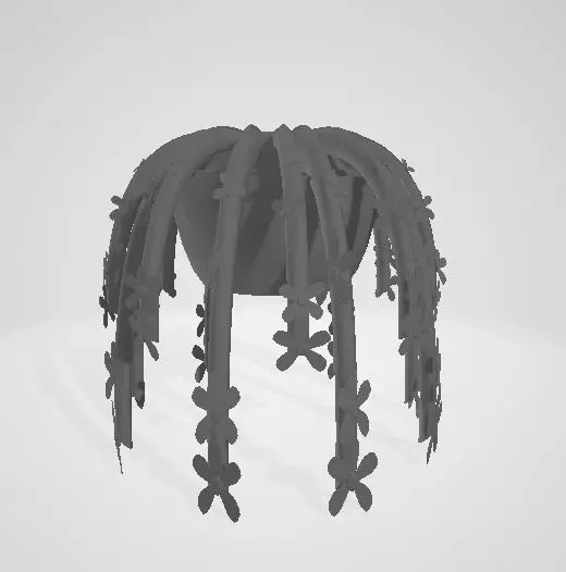 LK21 Modern Storage FLOWER POT Free 3D model_3