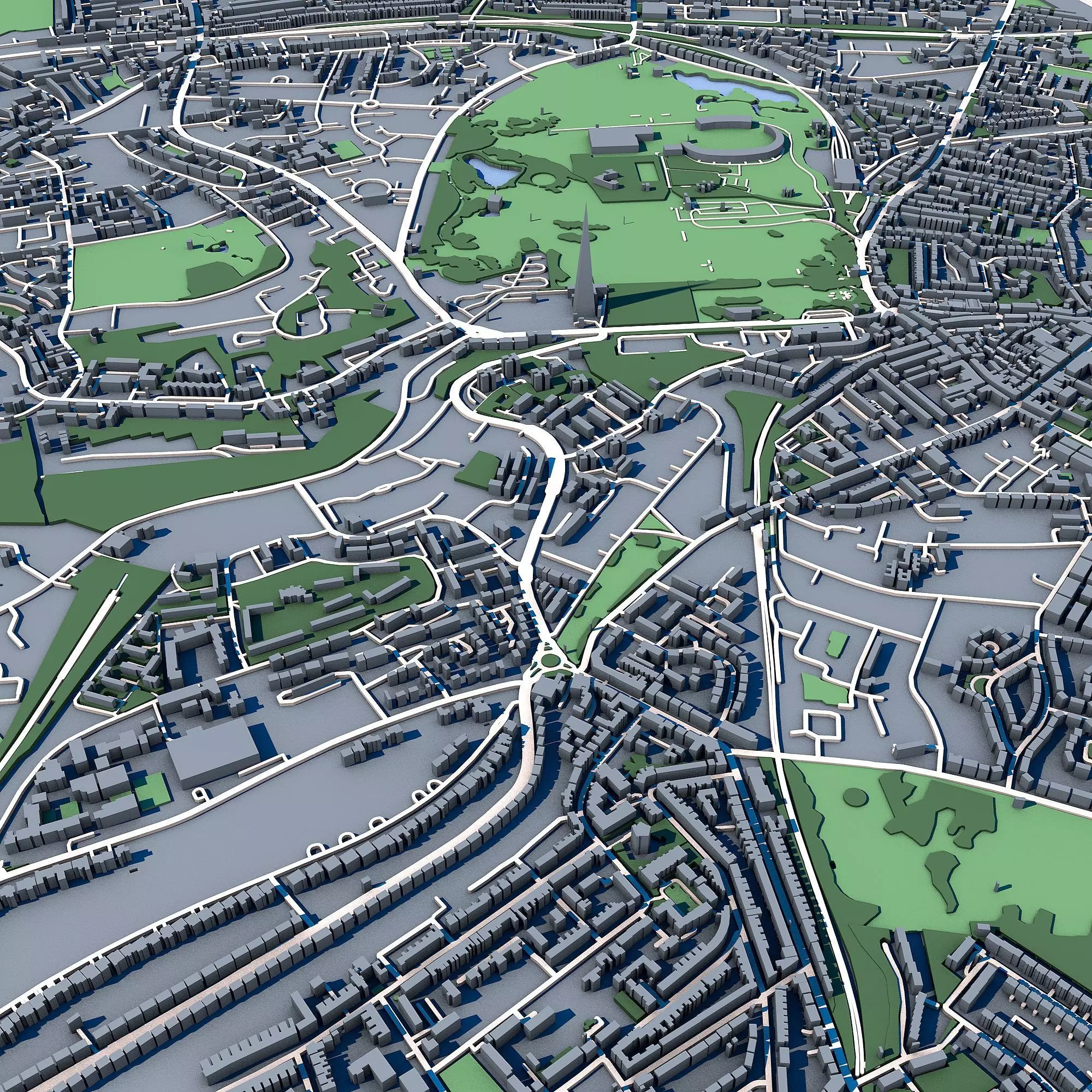 Crystal Palace Park London Victorian Park London Landscape 3D model_5