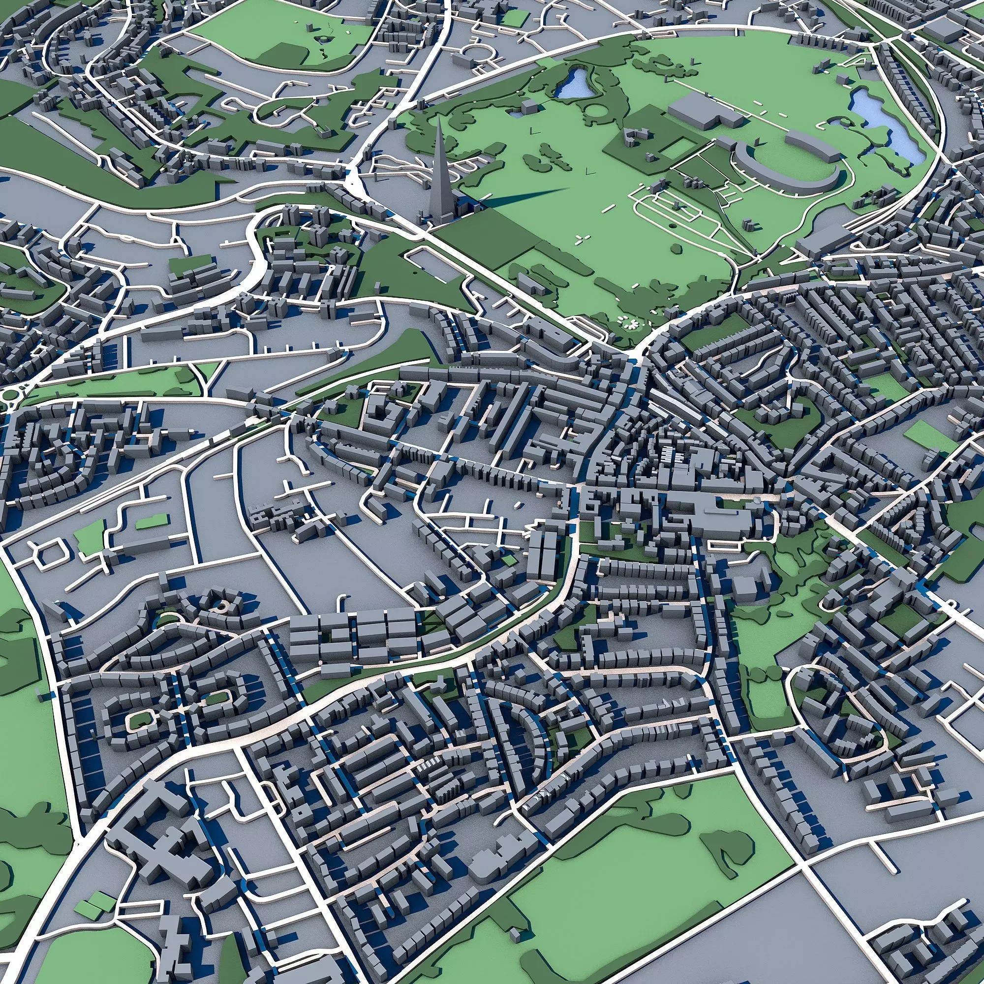 Crystal Palace Park London Victorian Park London Landscape 3D model_4