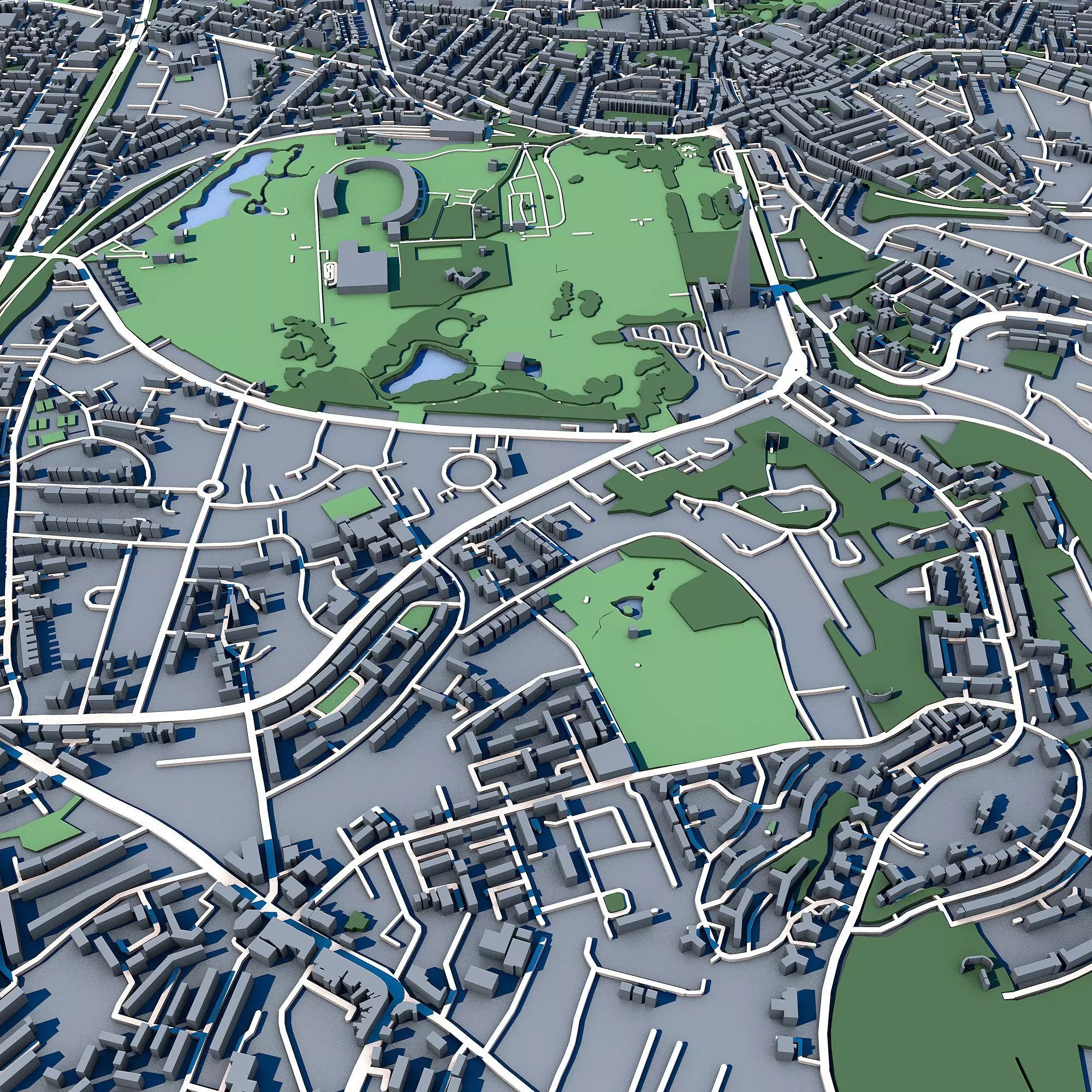 Crystal Palace Park London Victorian Park London Landscape 3D model_7