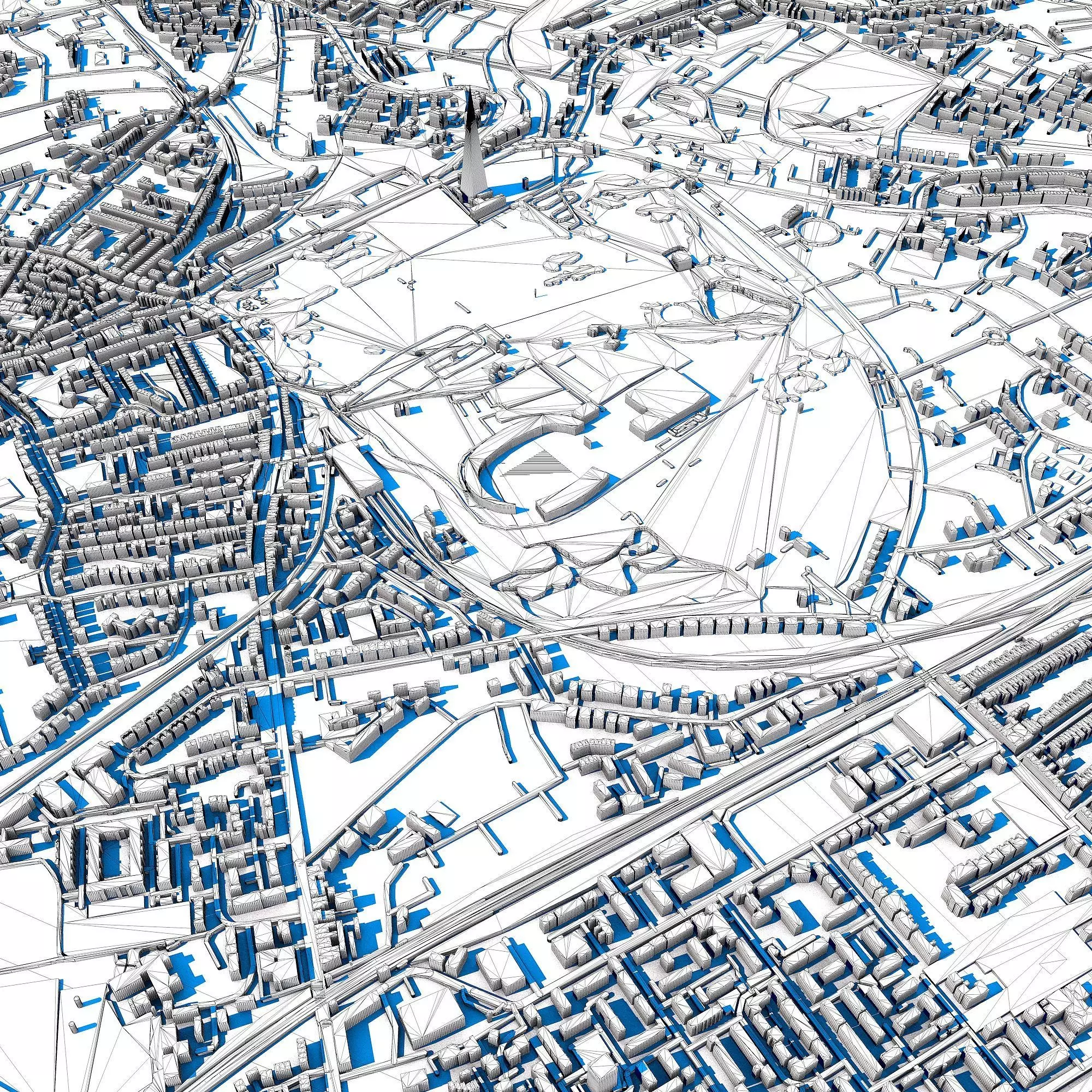 Crystal Palace Park London Victorian Park London Landscape 3D model_8