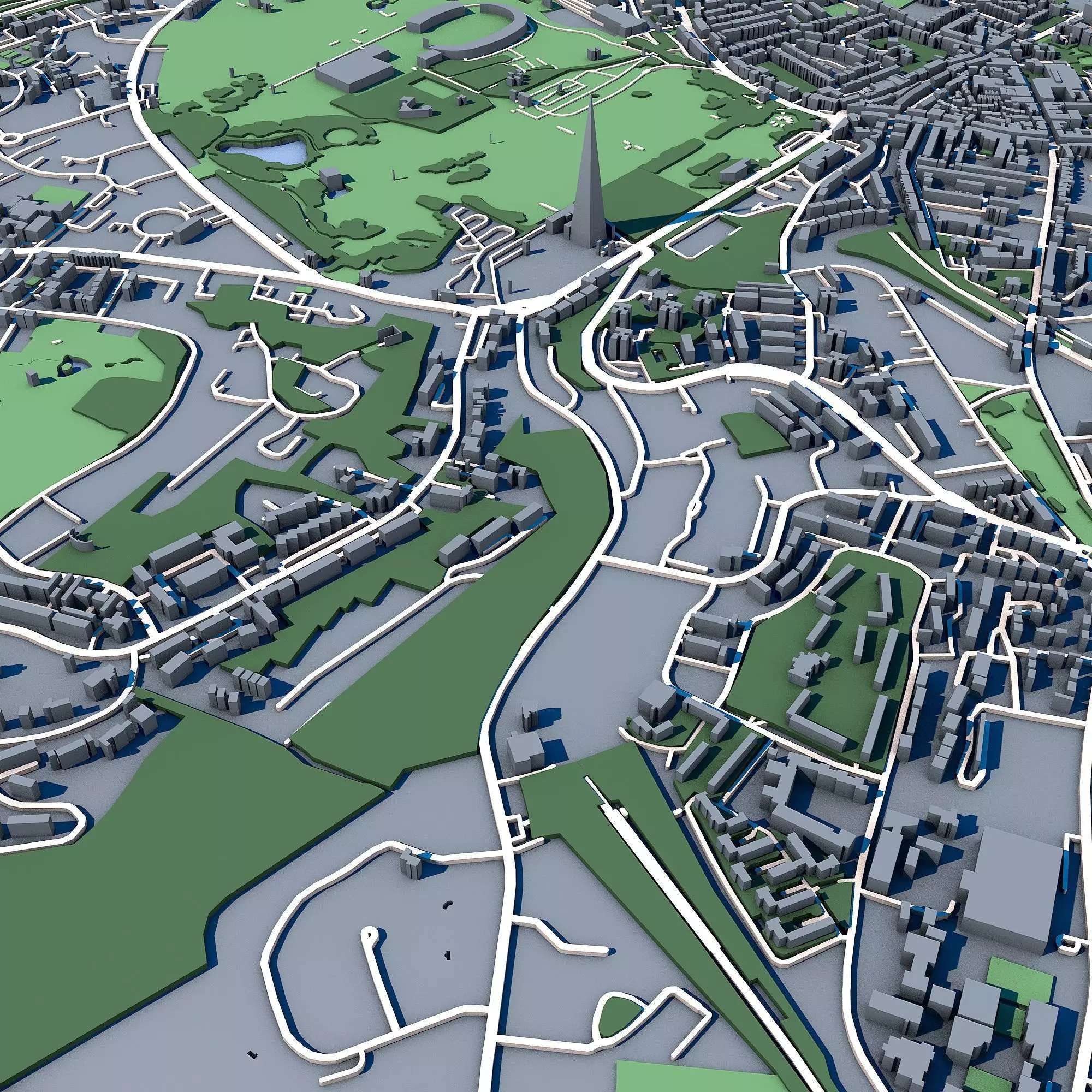 Crystal Palace Park London Victorian Park London Landscape 3D model_6