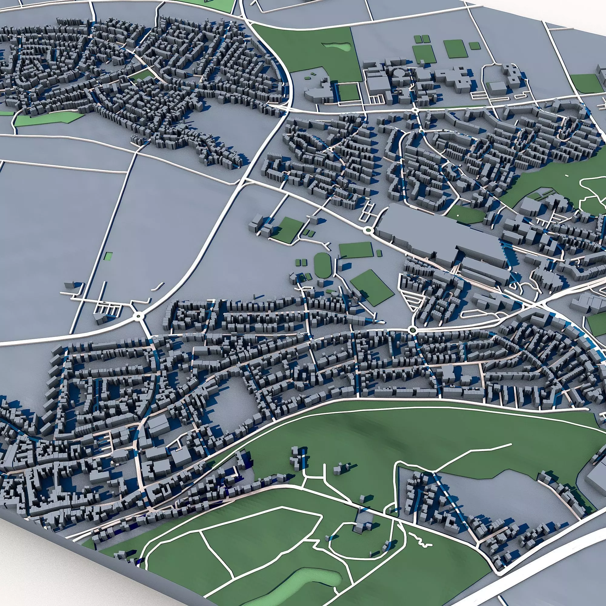 Hurth Town Germany Rhine Erft District Architecture 3D model_3