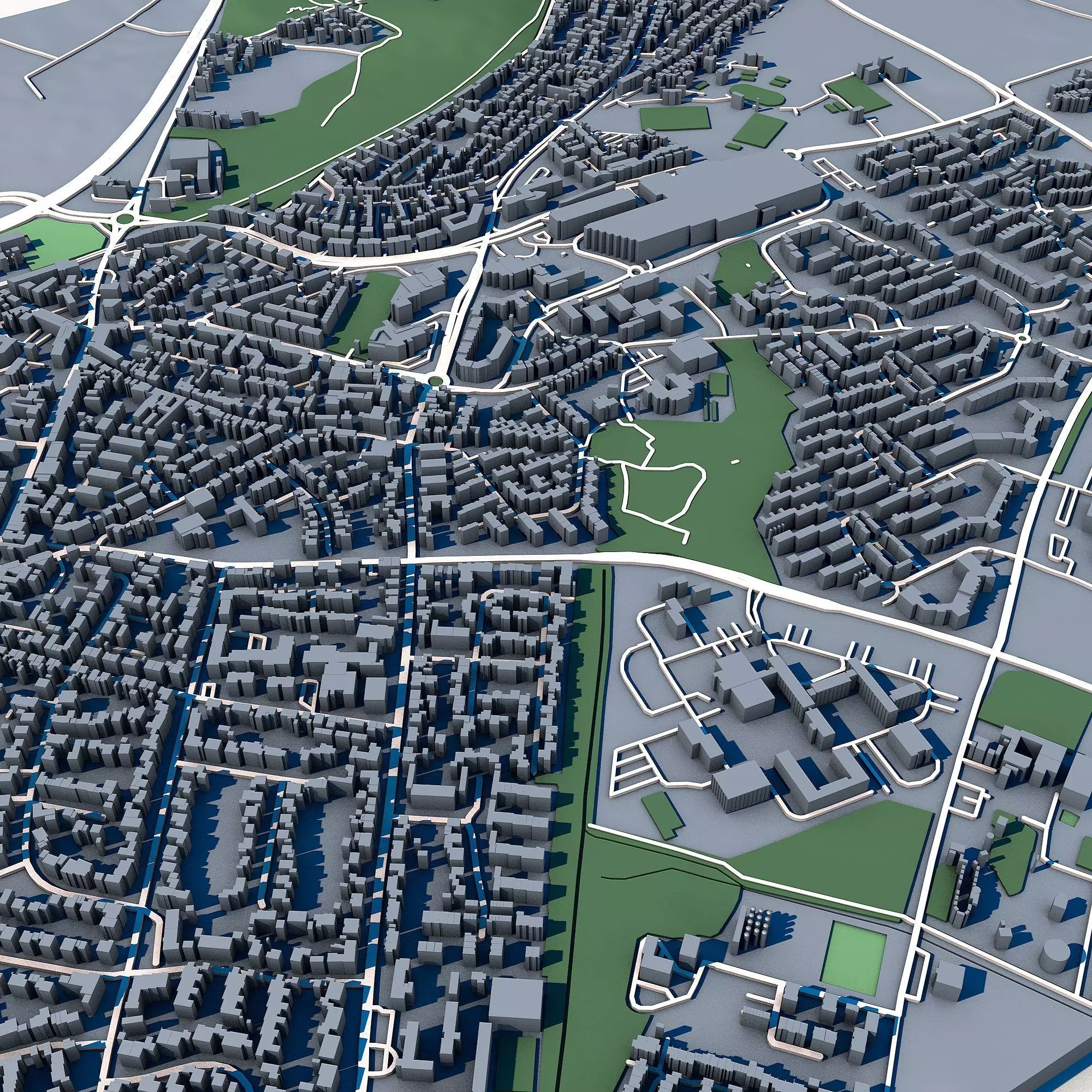 Hurth Town Germany Rhine Erft District Architecture 3D model_5