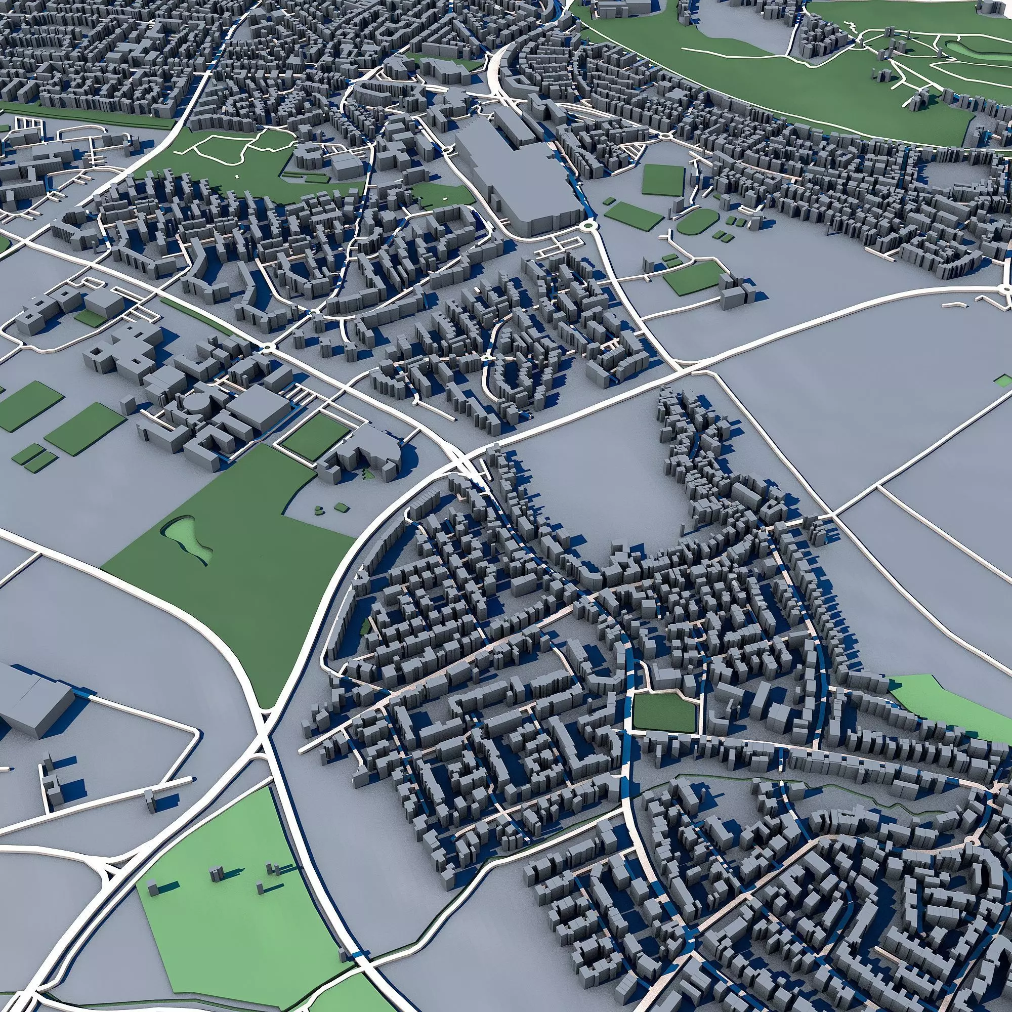 Hurth Town Germany Rhine Erft District Architecture 3D model_7