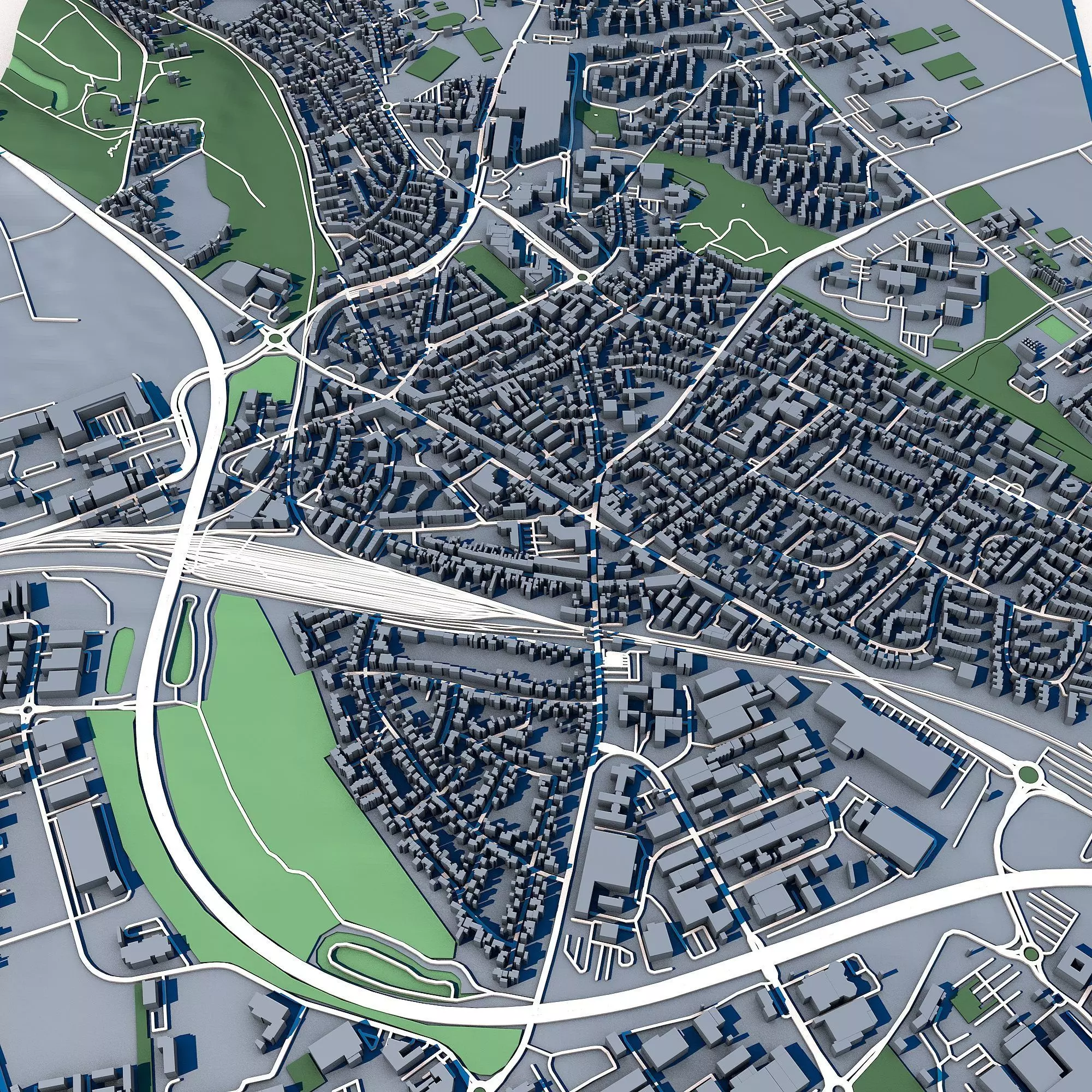 Hurth Town Germany Rhine Erft District Architecture 3D model_4