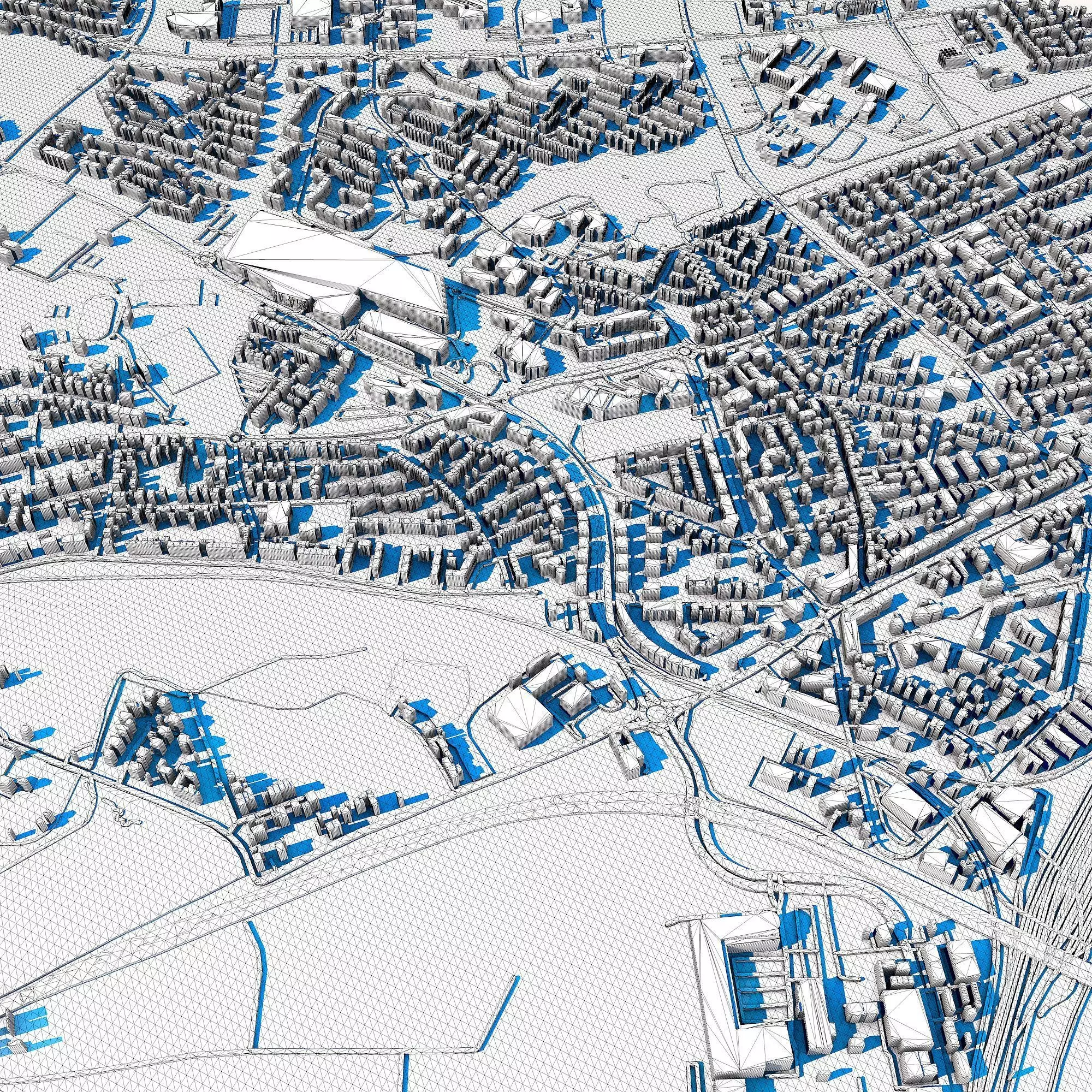 Hurth Town Germany Rhine Erft District Architecture 3D model_8