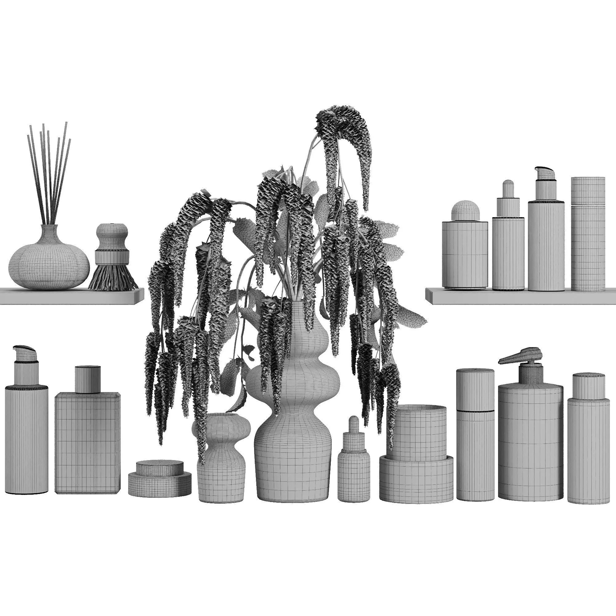 Bathroom accessories SetV56 3D model_3