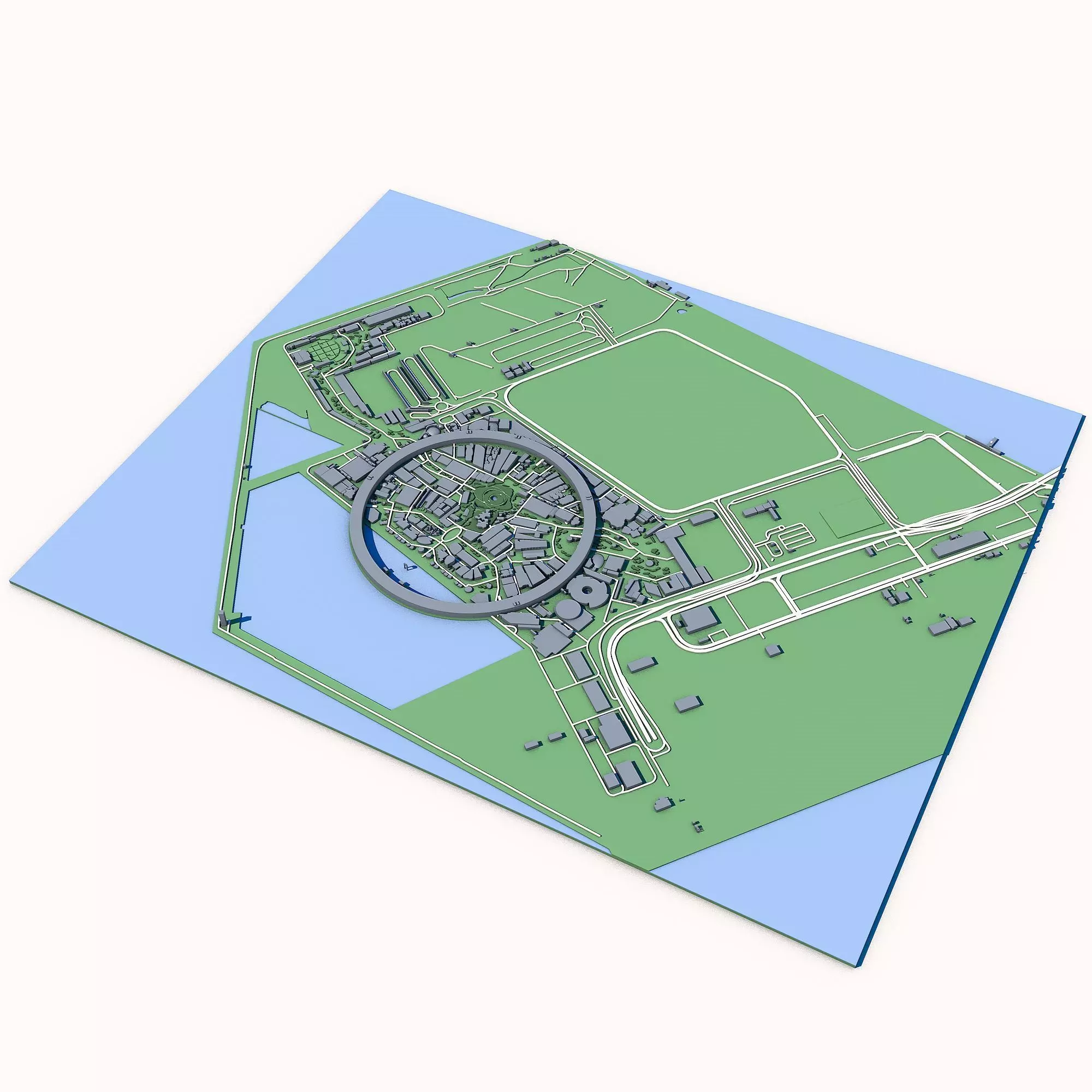 Yumeshima Island Osaka Bay Artificial Island Future Expo Site 3D model_1