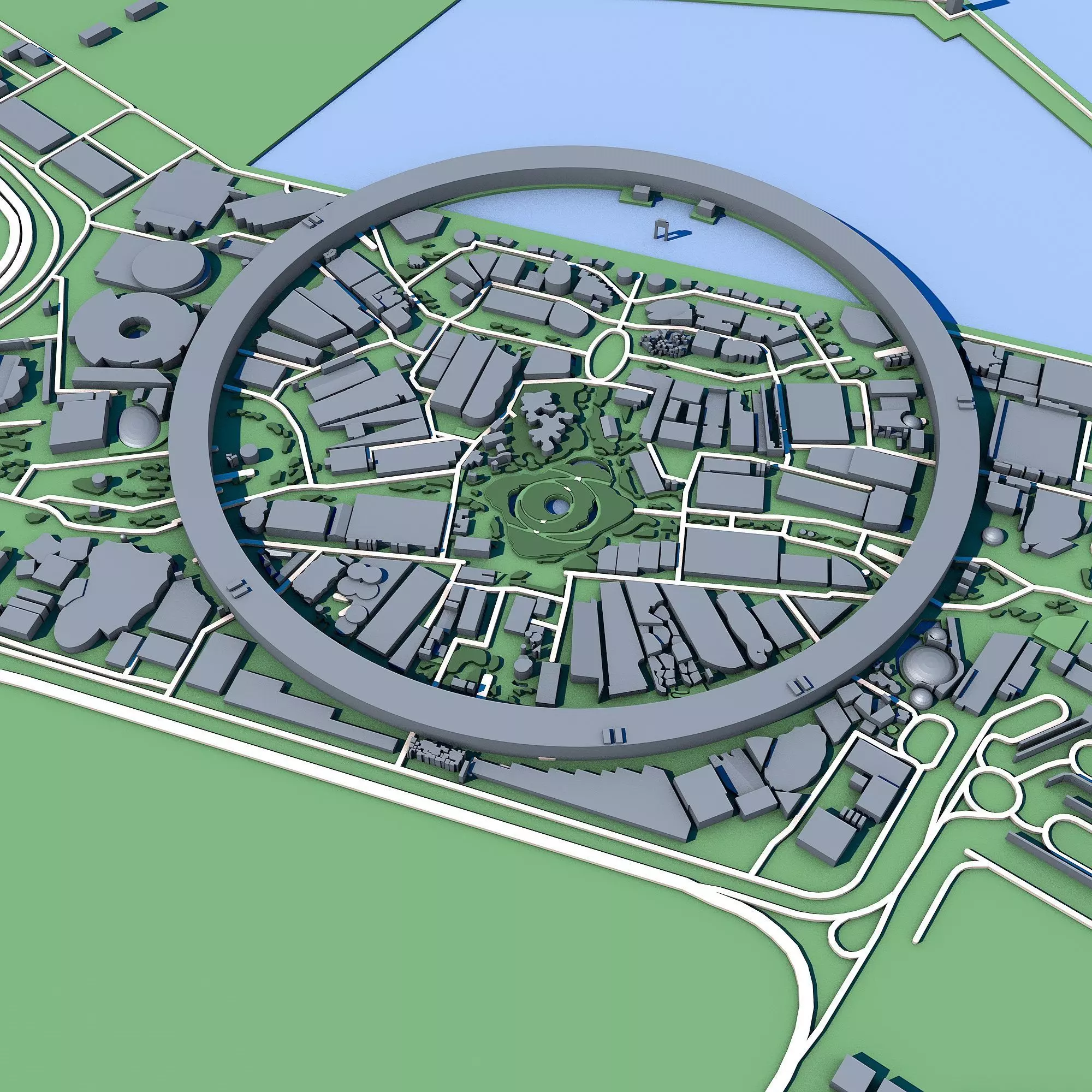 Yumeshima Island Osaka Bay Artificial Island Future Expo Site 3D model_5