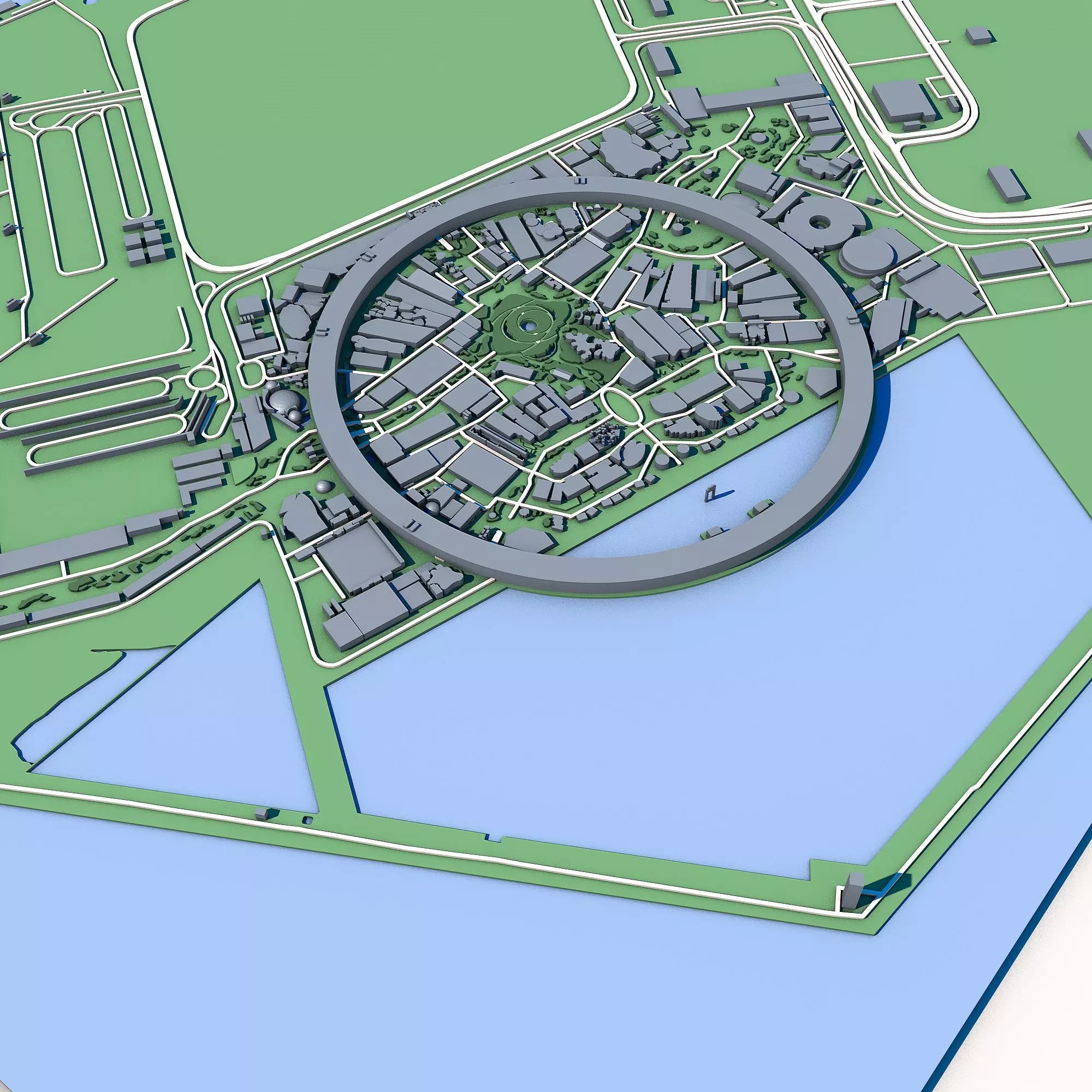 Yumeshima Island Osaka Bay Artificial Island Future Expo Site 3D model_3