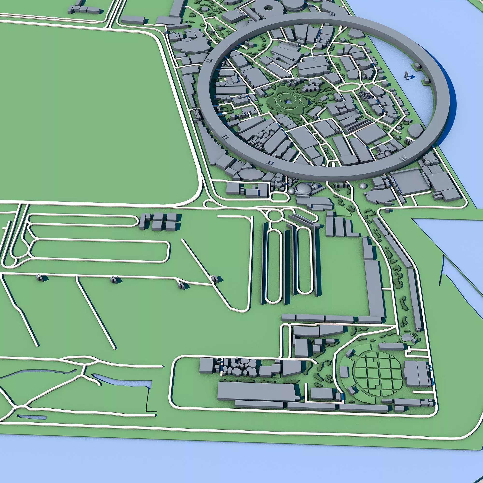 Yumeshima Island Osaka Bay Artificial Island Future Expo Site 3D model_4
