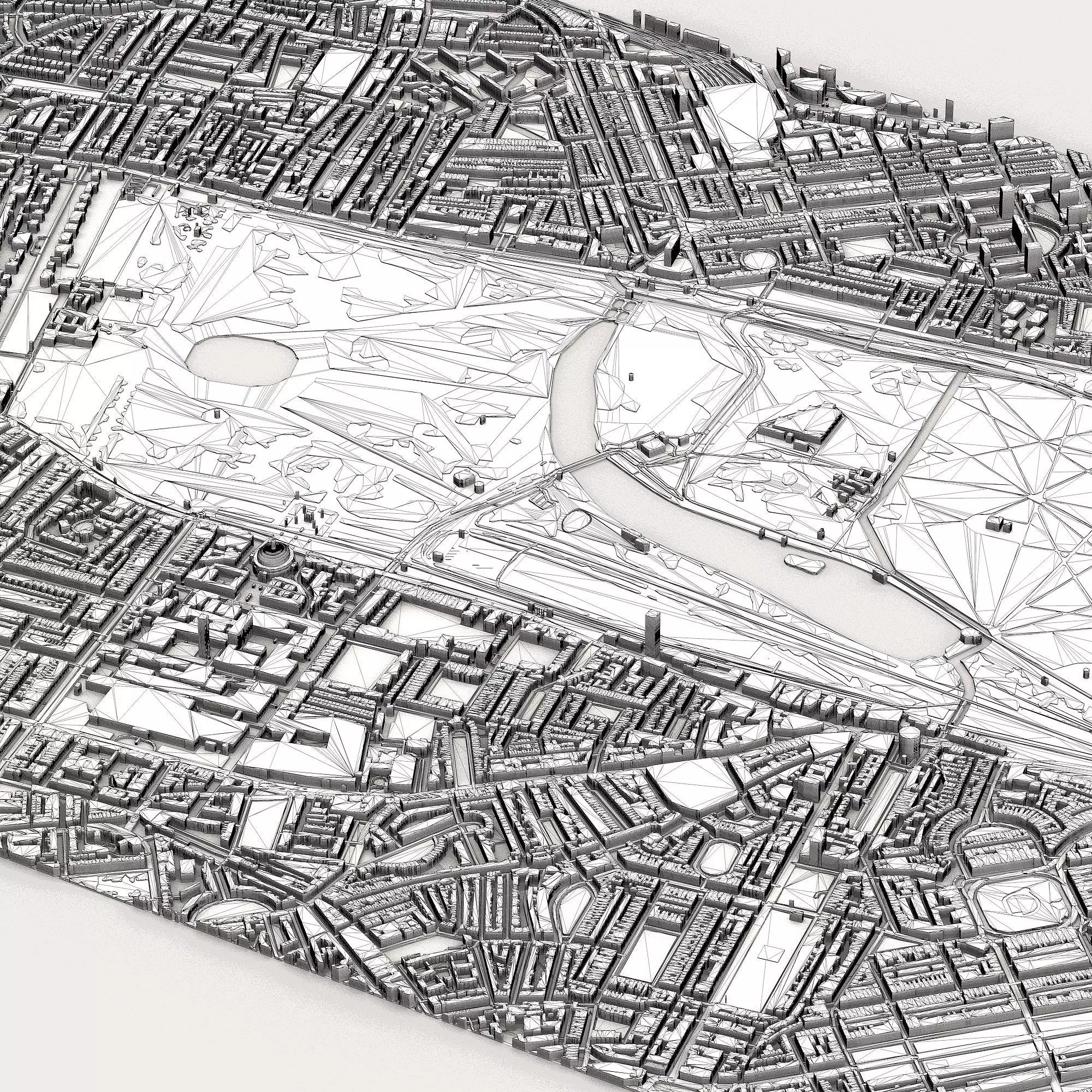 Kensington Gardens London Royal Park Italian Gardens  3D model_10