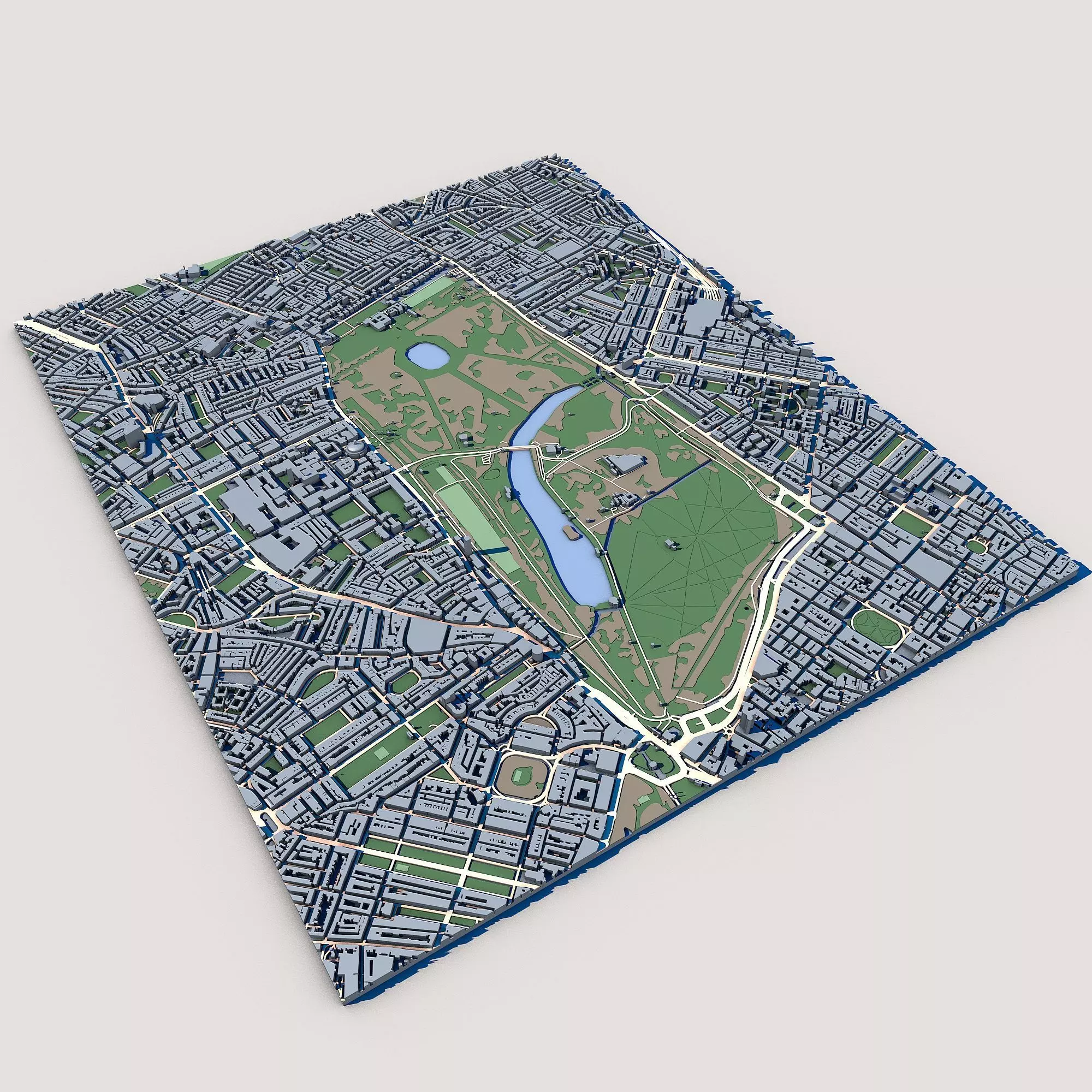 Kensington Gardens London Royal Park Italian Gardens  3D model_9