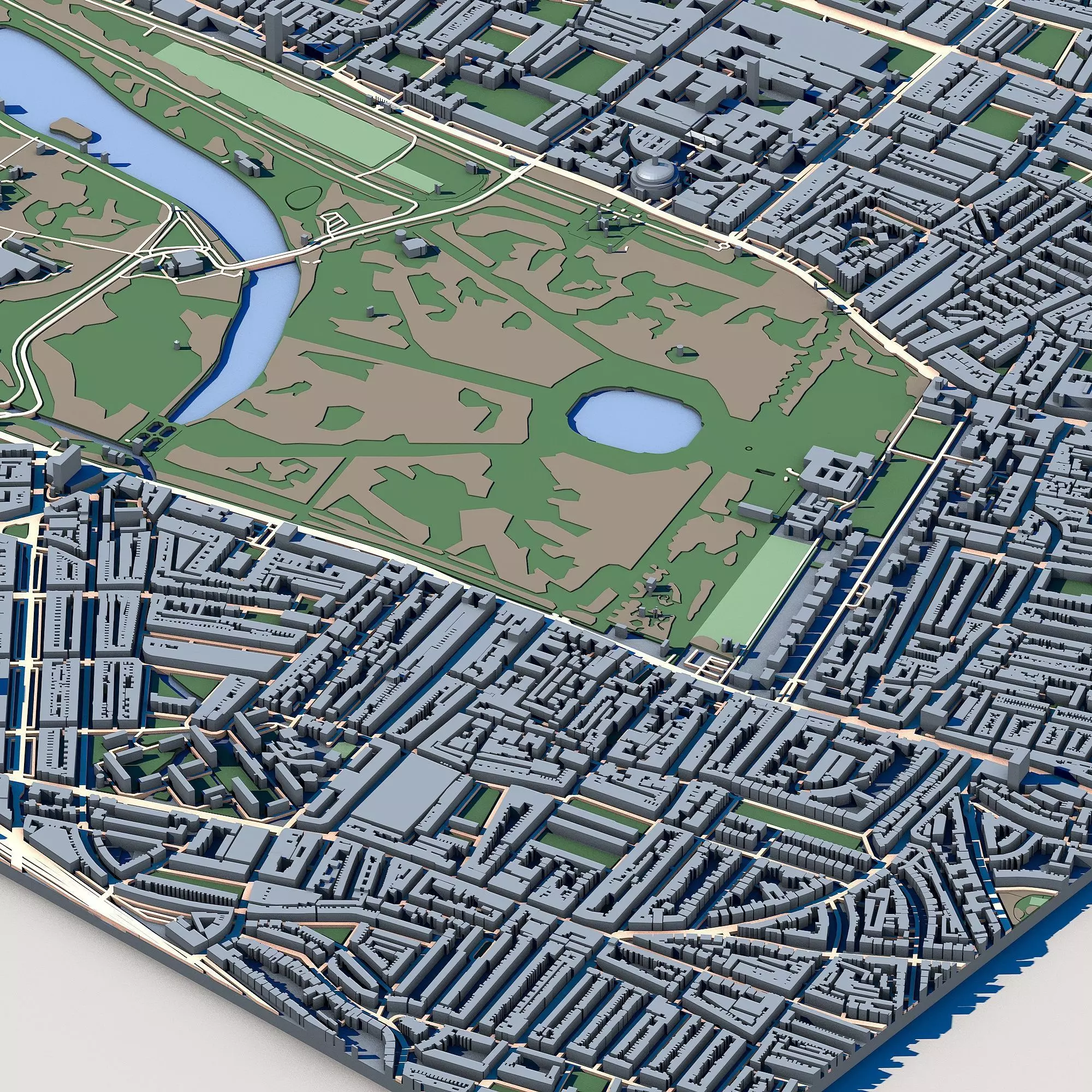Kensington Gardens London Royal Park Italian Gardens  3D model_6