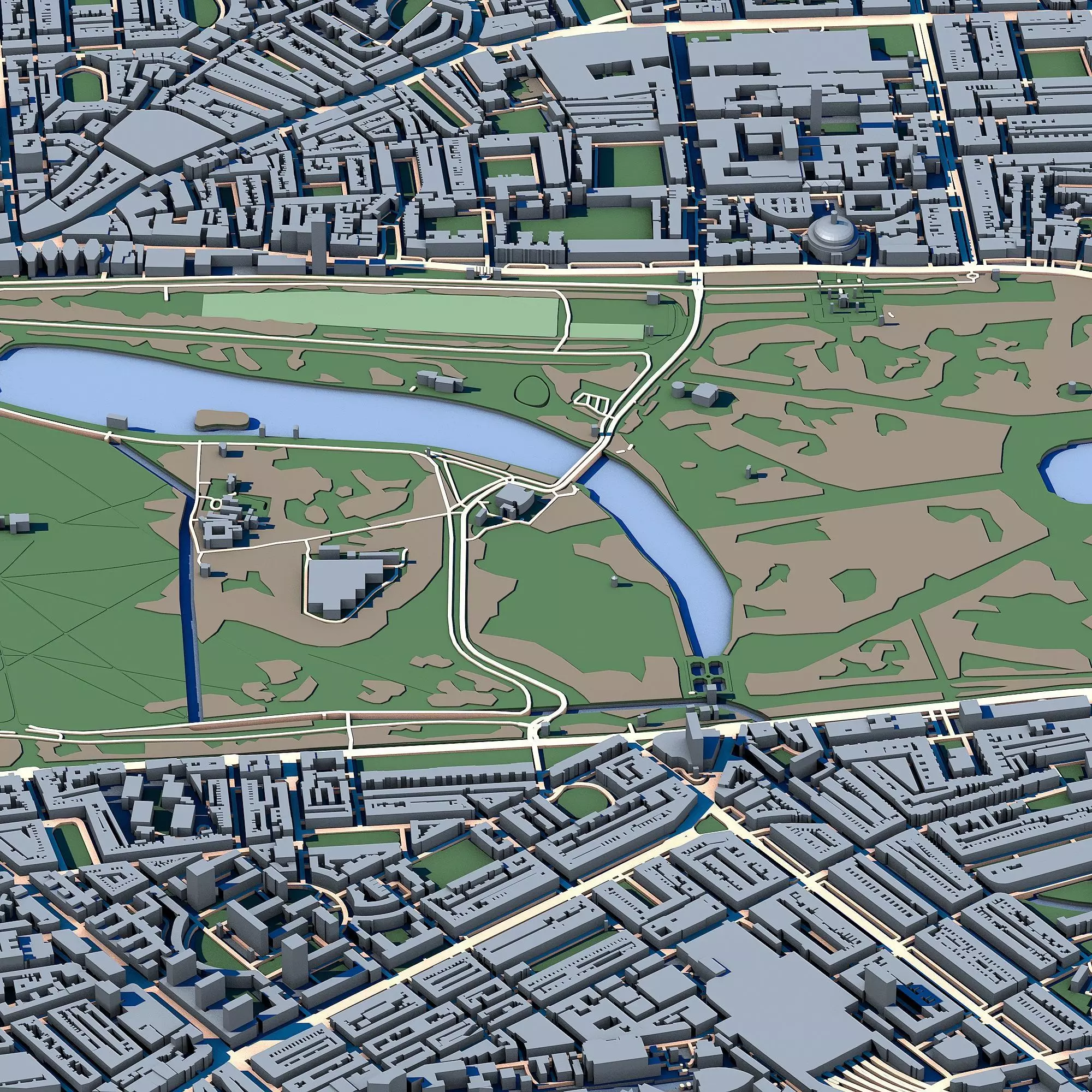 Kensington Gardens London Royal Park Italian Gardens  3D model_7