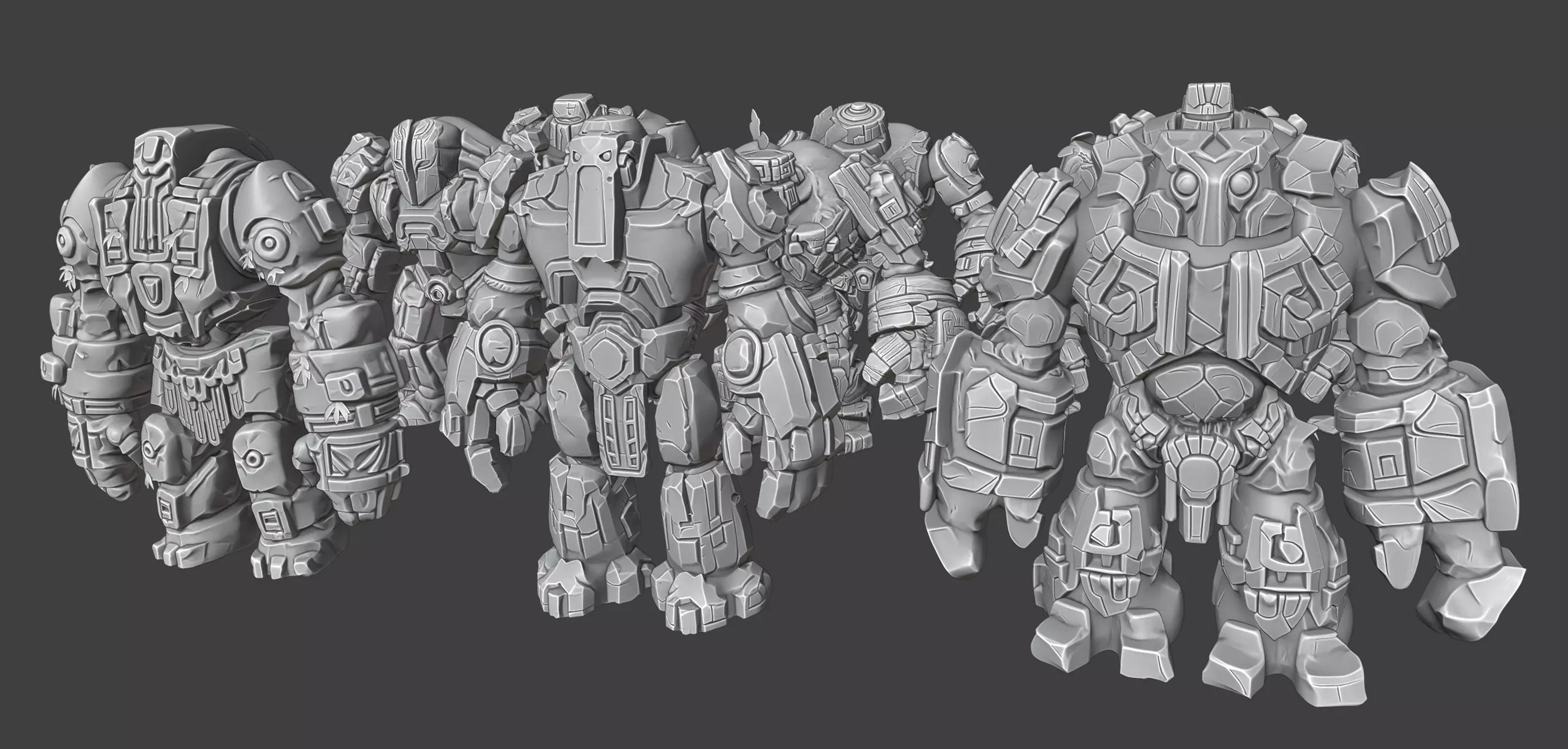 Stylized Golems 3D model_5