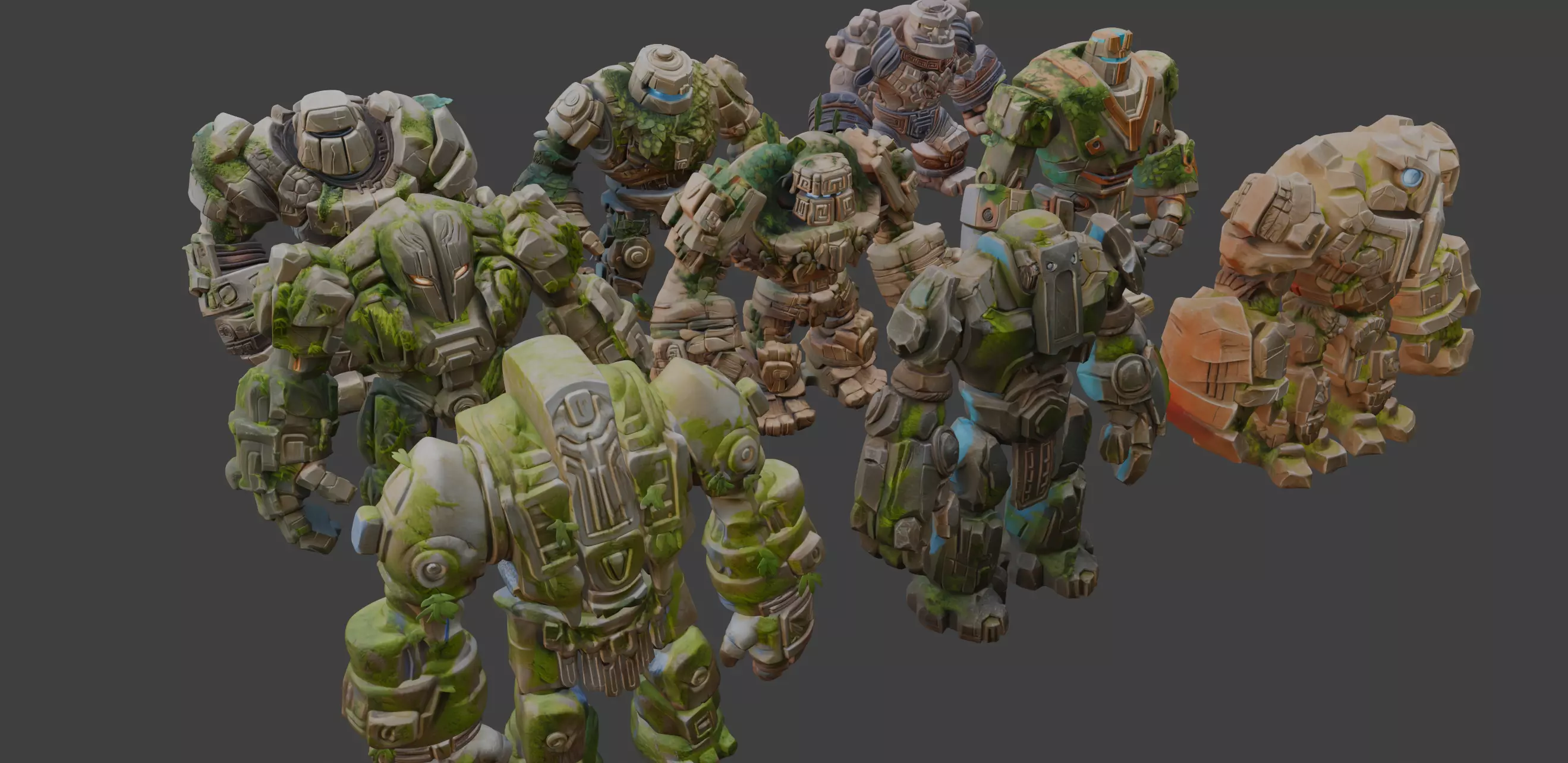 Stylized Golems 3D model_3