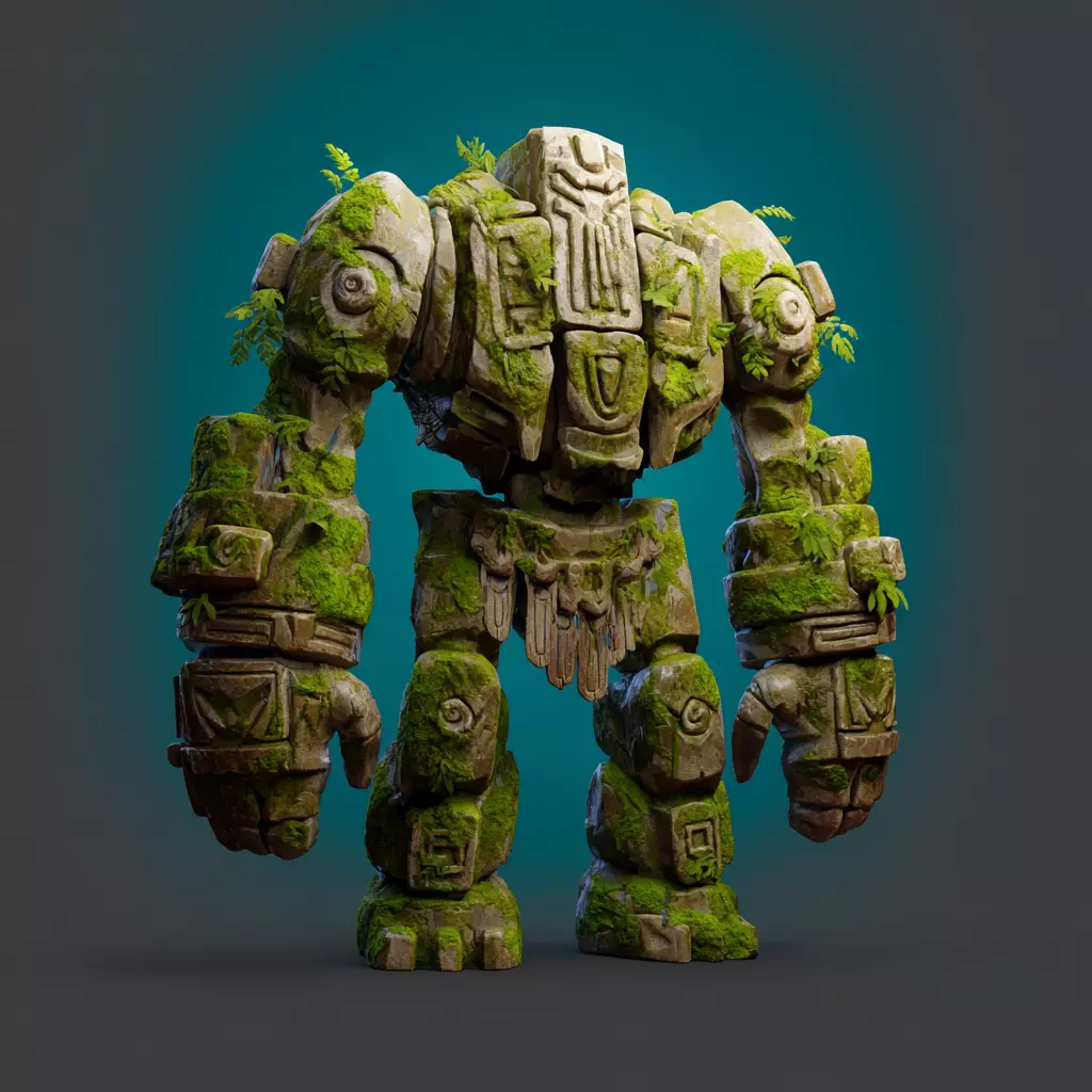 Stylized Golems 3D model_1