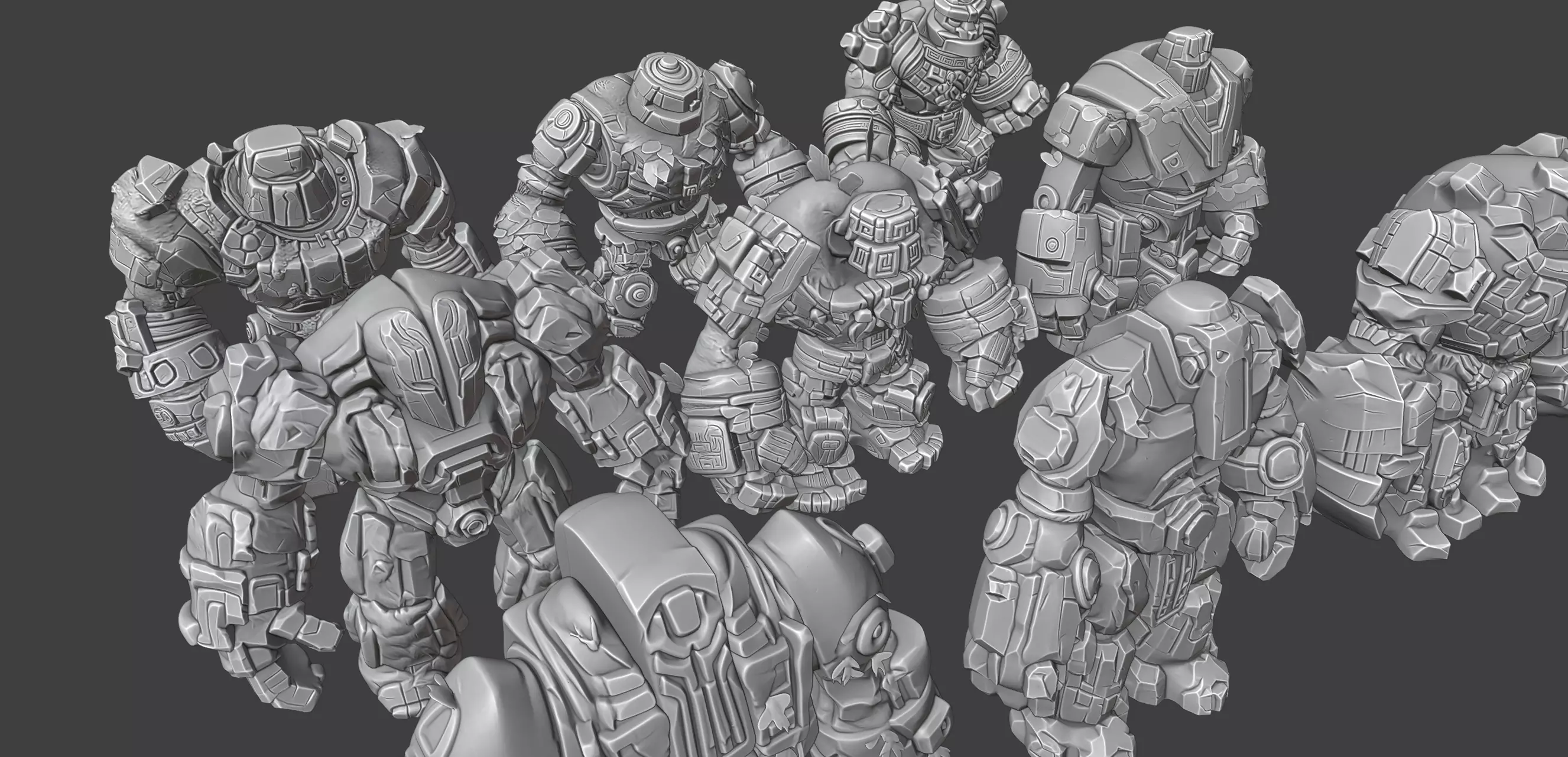 Stylized Golems 3D model_6