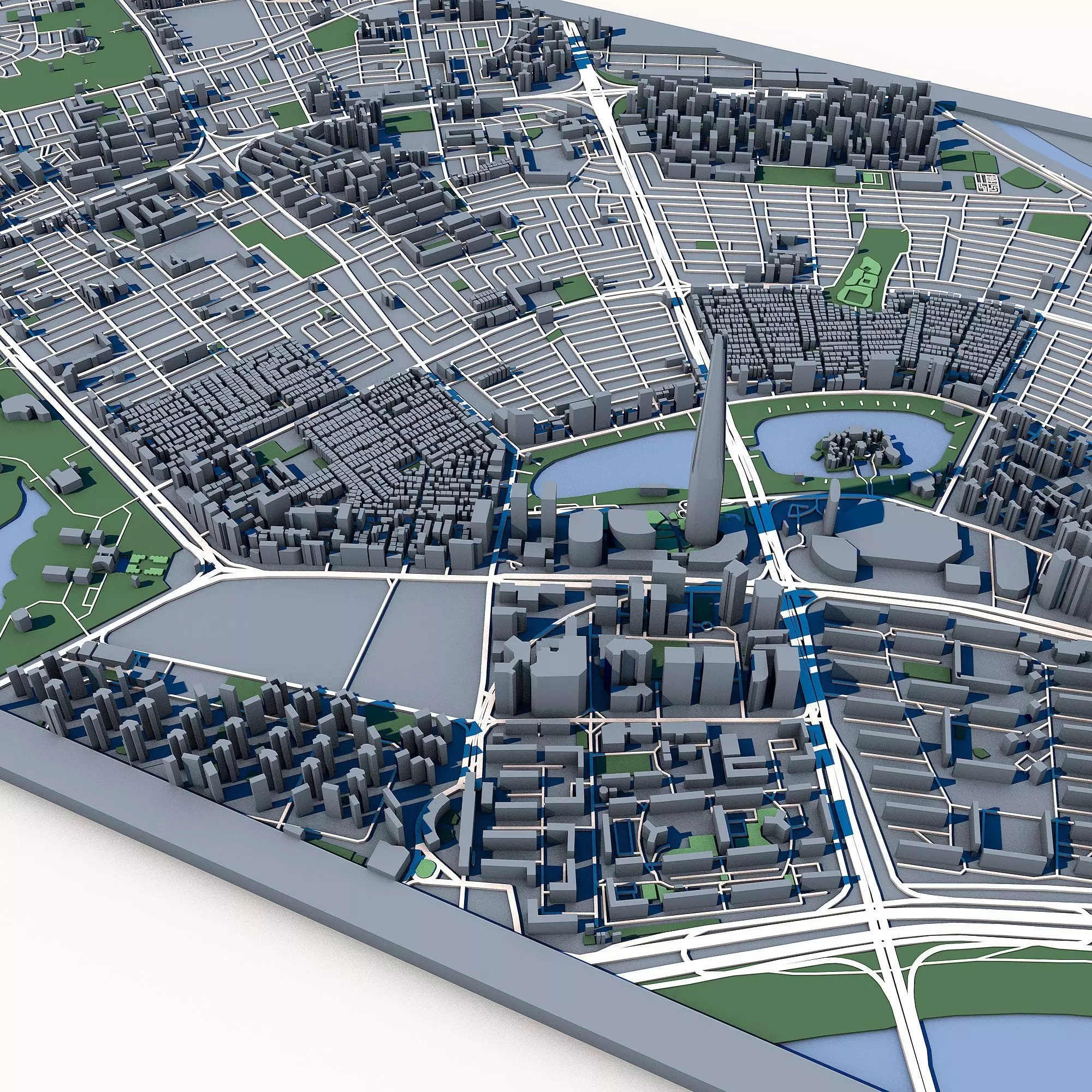 Lotte World Tower Seoul Skyscraper Architecture Landmark 3D model_6