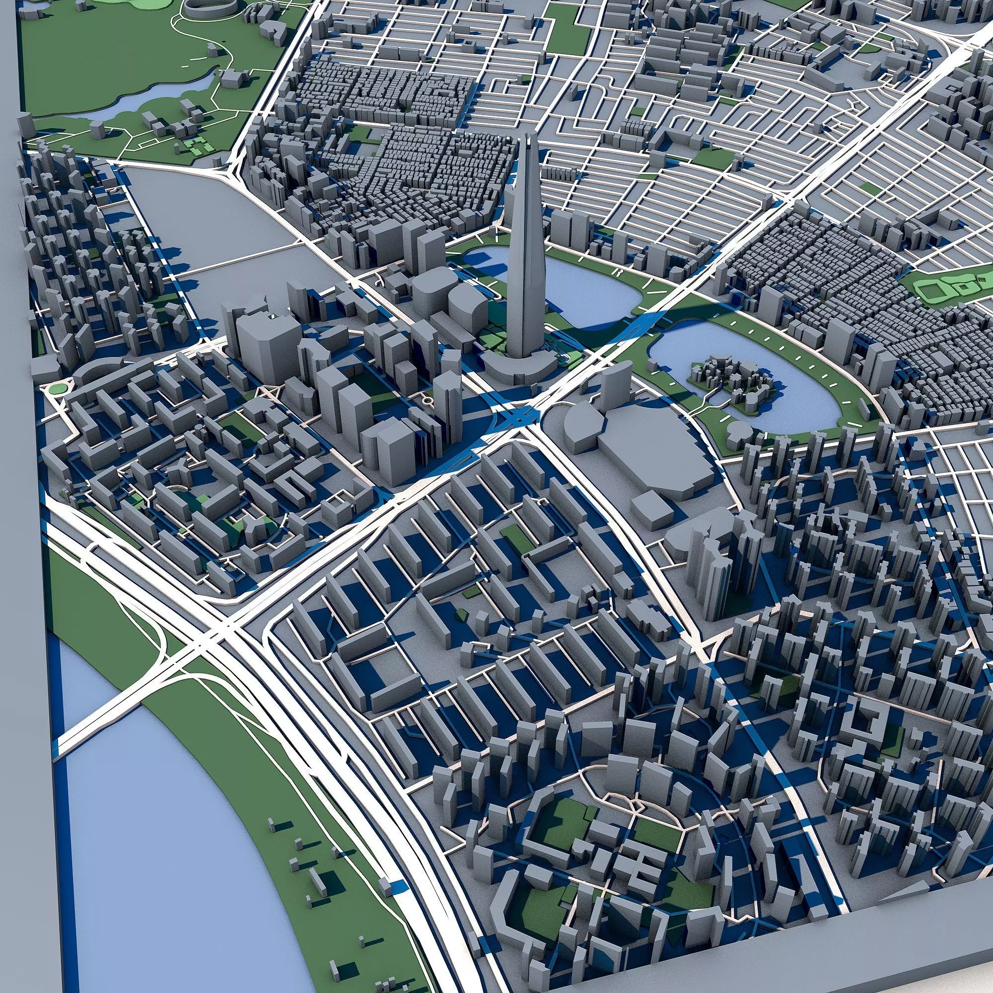 Lotte World Tower Seoul Skyscraper Architecture Landmark 3D model_5