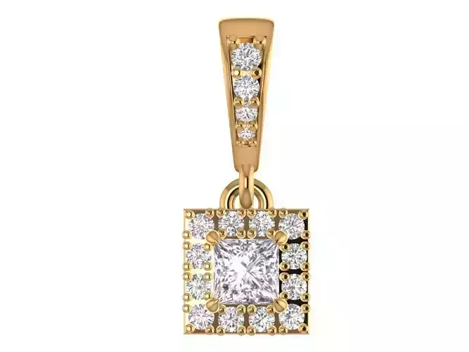 Princess Solitaire Pendant