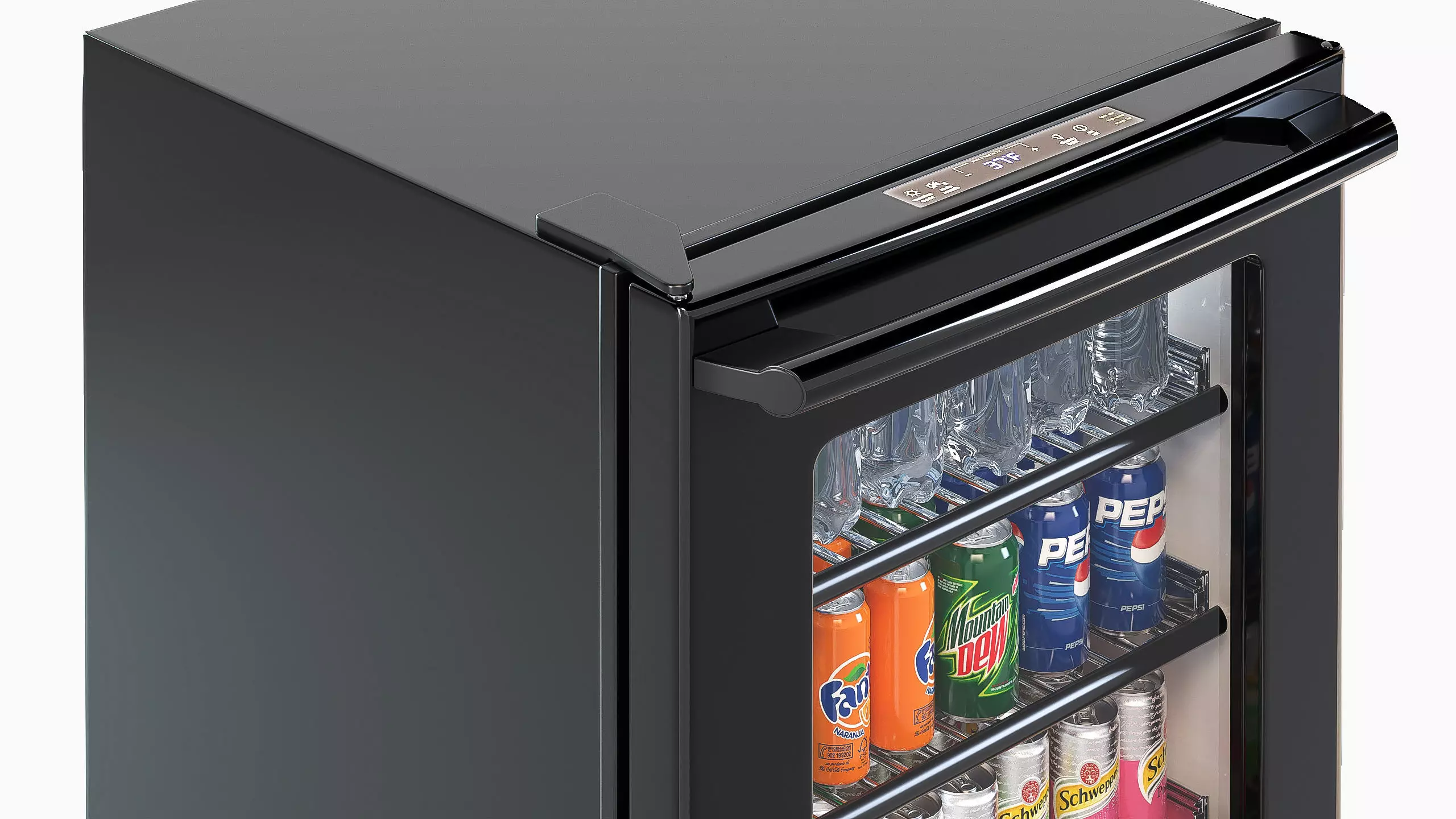 Refrigerator with drinks Low-poly 3D model_3