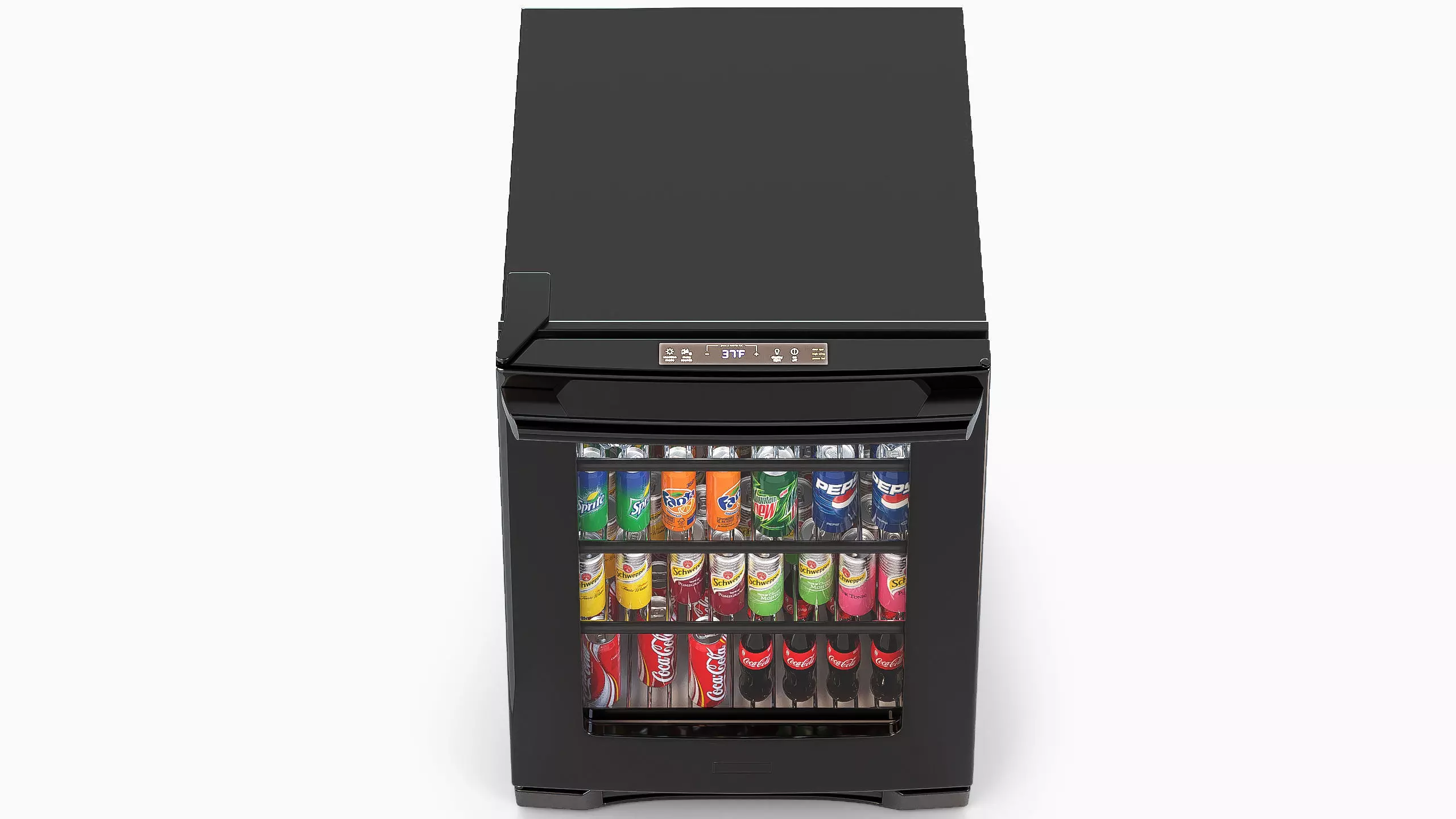 Refrigerator with drinks Low-poly 3D model_2