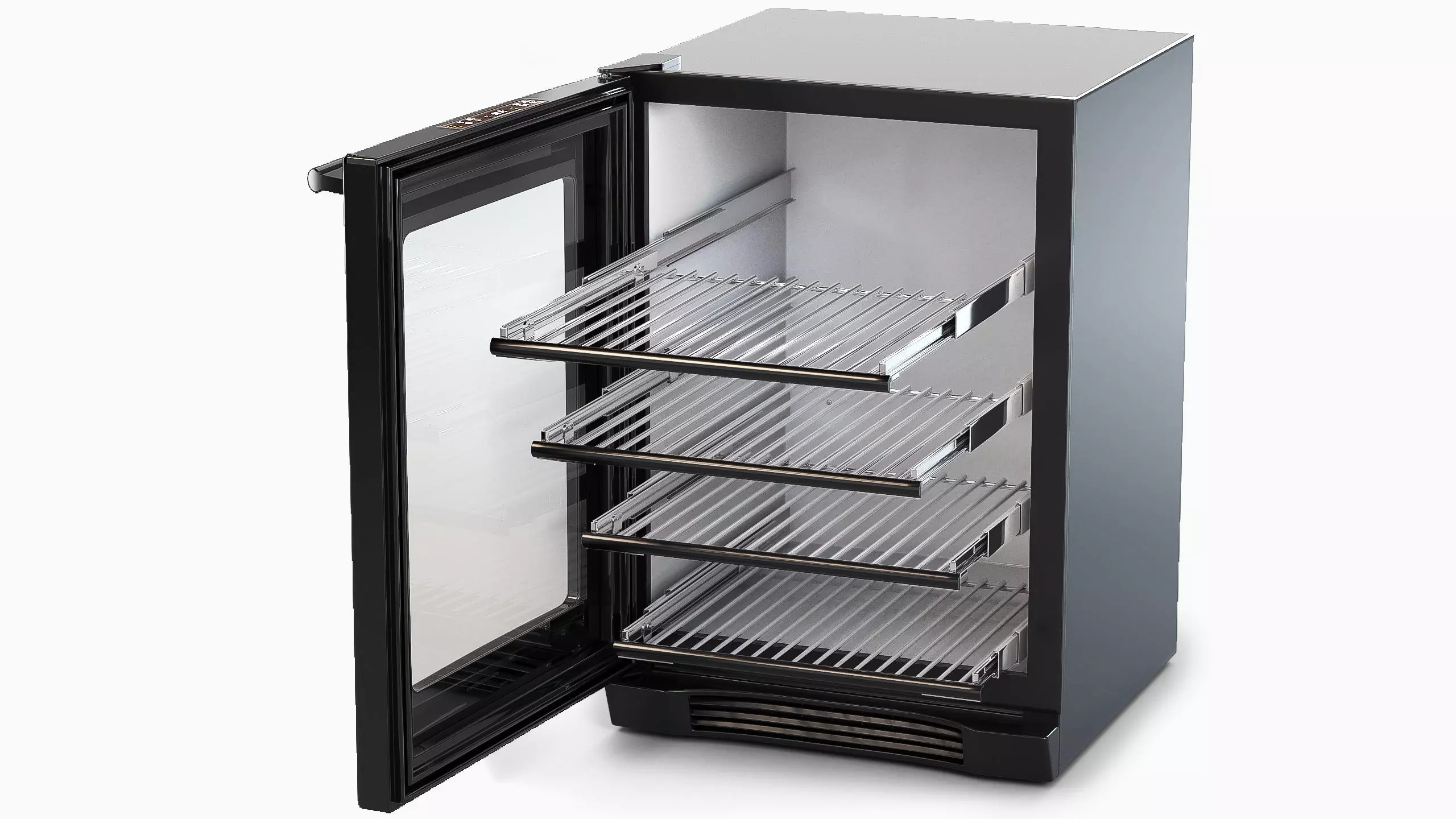 Refrigerator with drinks Low-poly 3D model_4