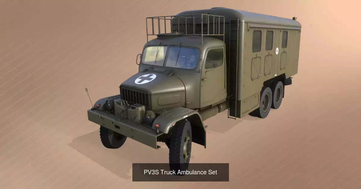 PV3S Military and Civilian Trucks 3D Model Collection_13