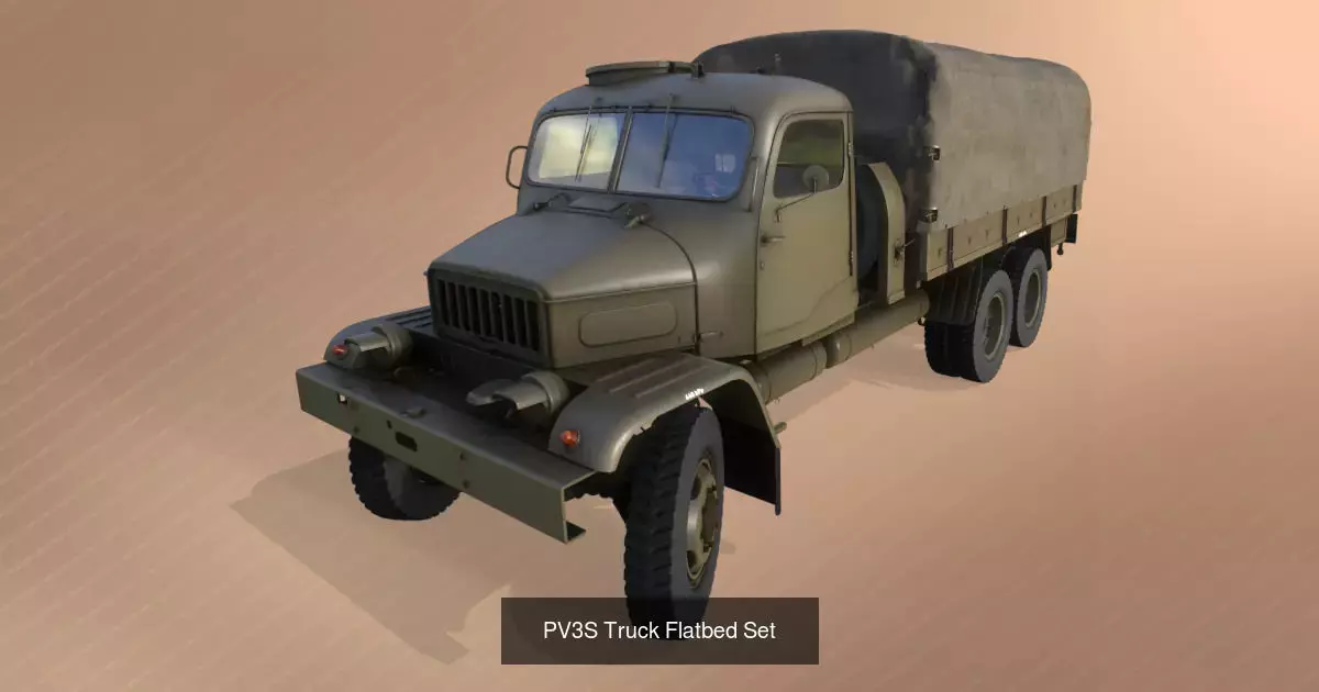PV3S Military and Civilian Trucks 3D Model Collection_14