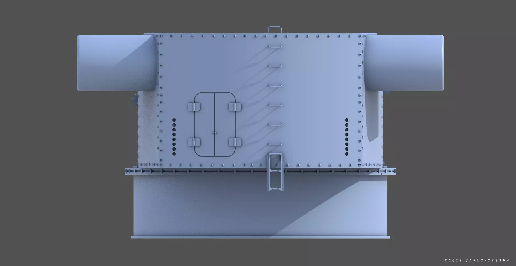 Bismarck 15cm turret 02 - Commercial license - 1-200 scale 3D print model_7