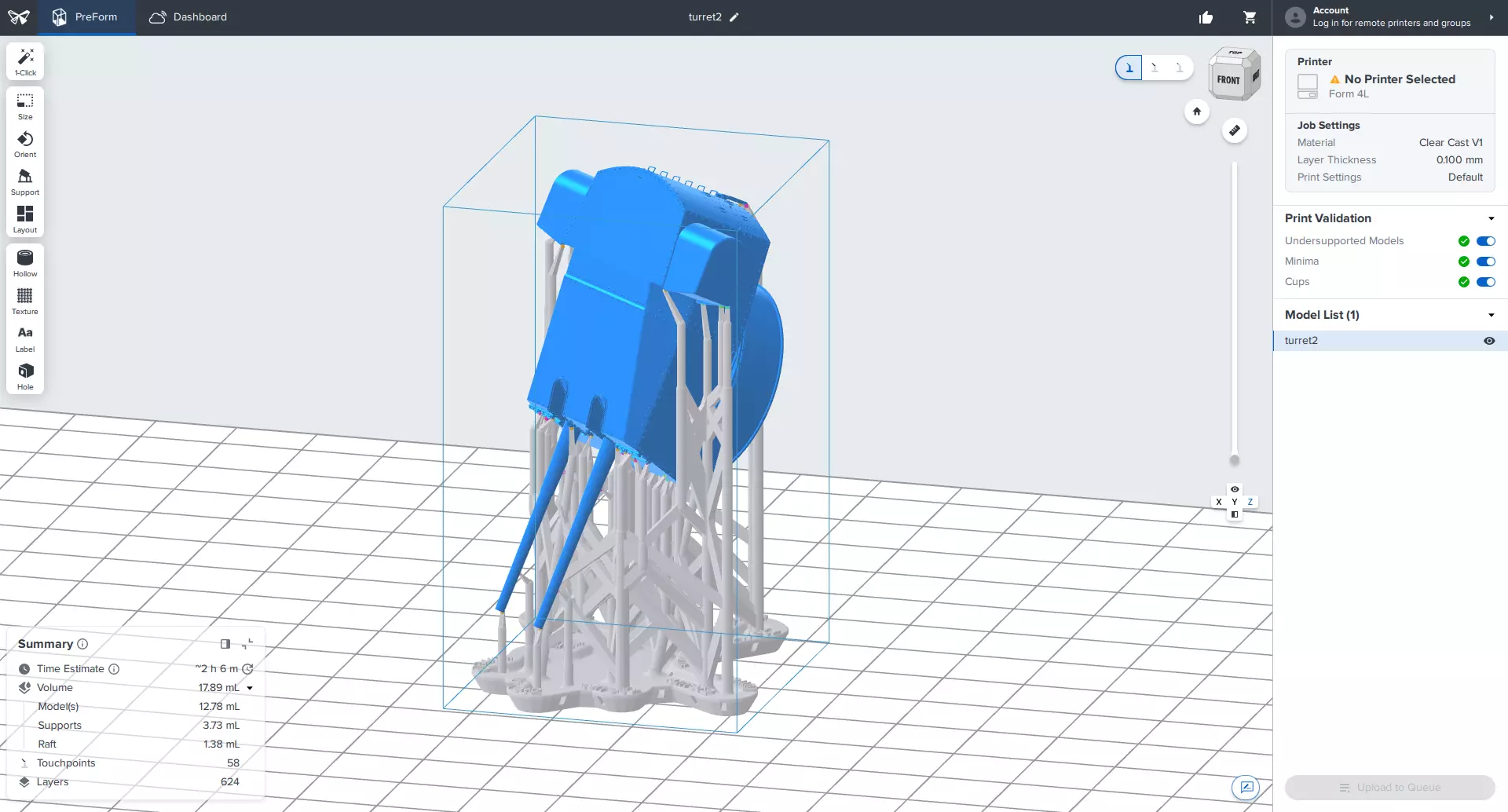 Bismarck 15cm turret 02 - Commercial license - 1-200 scale 3D print model_11