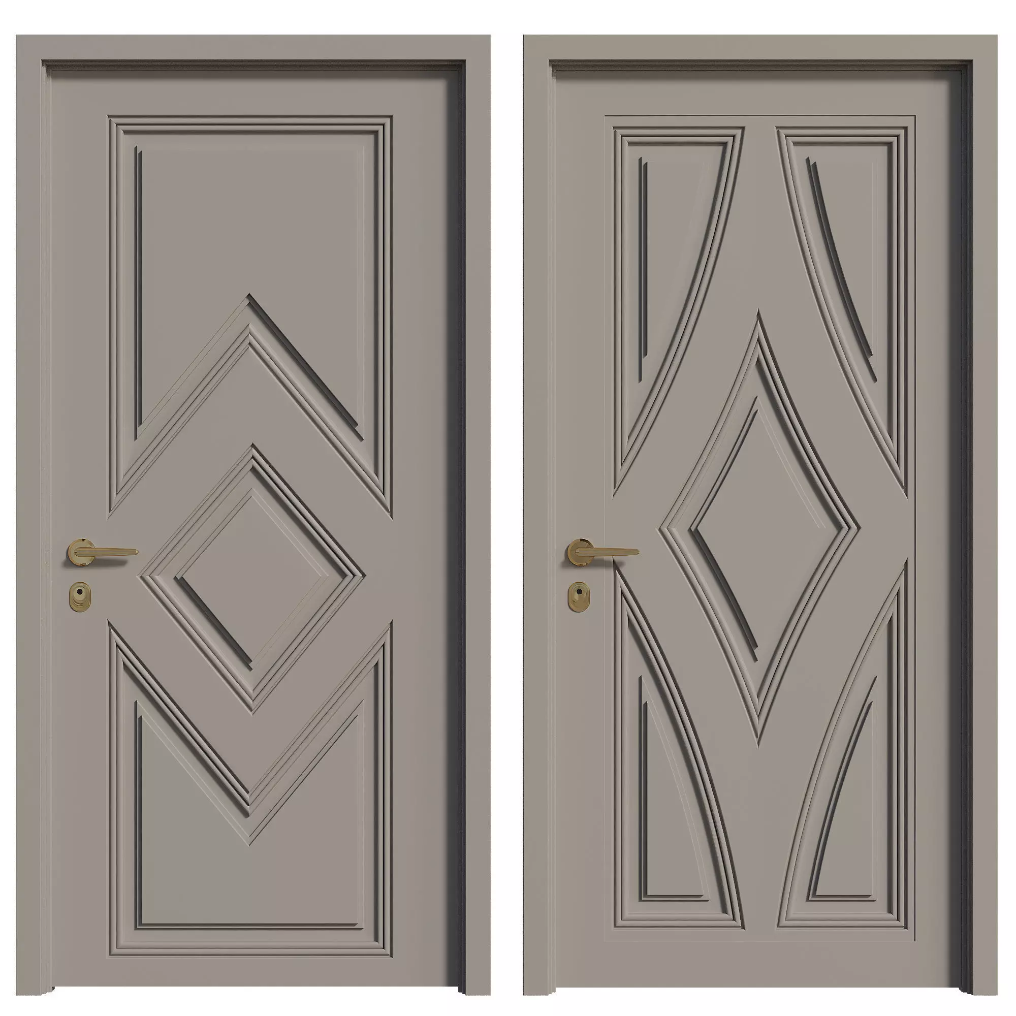 Entrance door set261 3D model_4