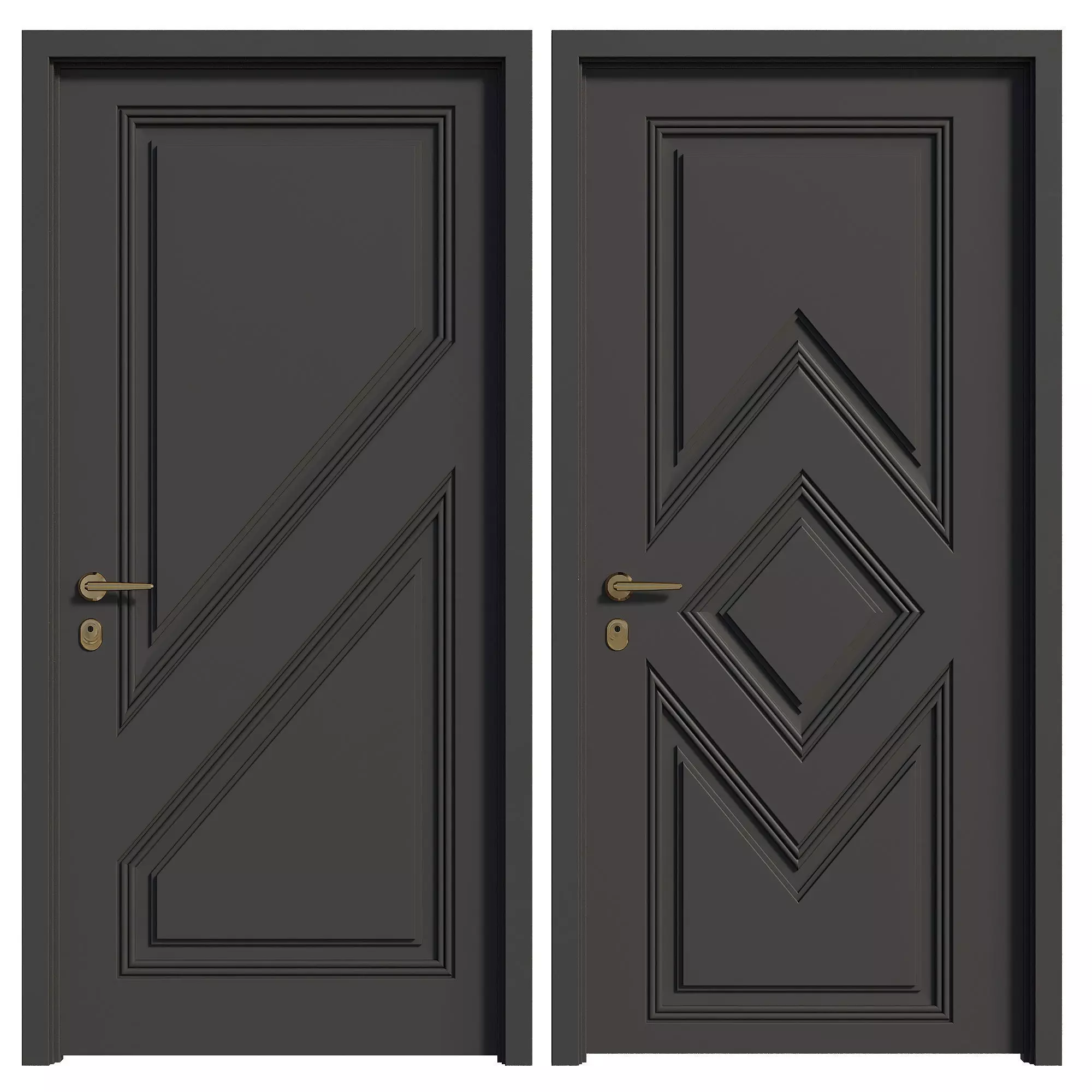 Entrance door set261 3D model_6