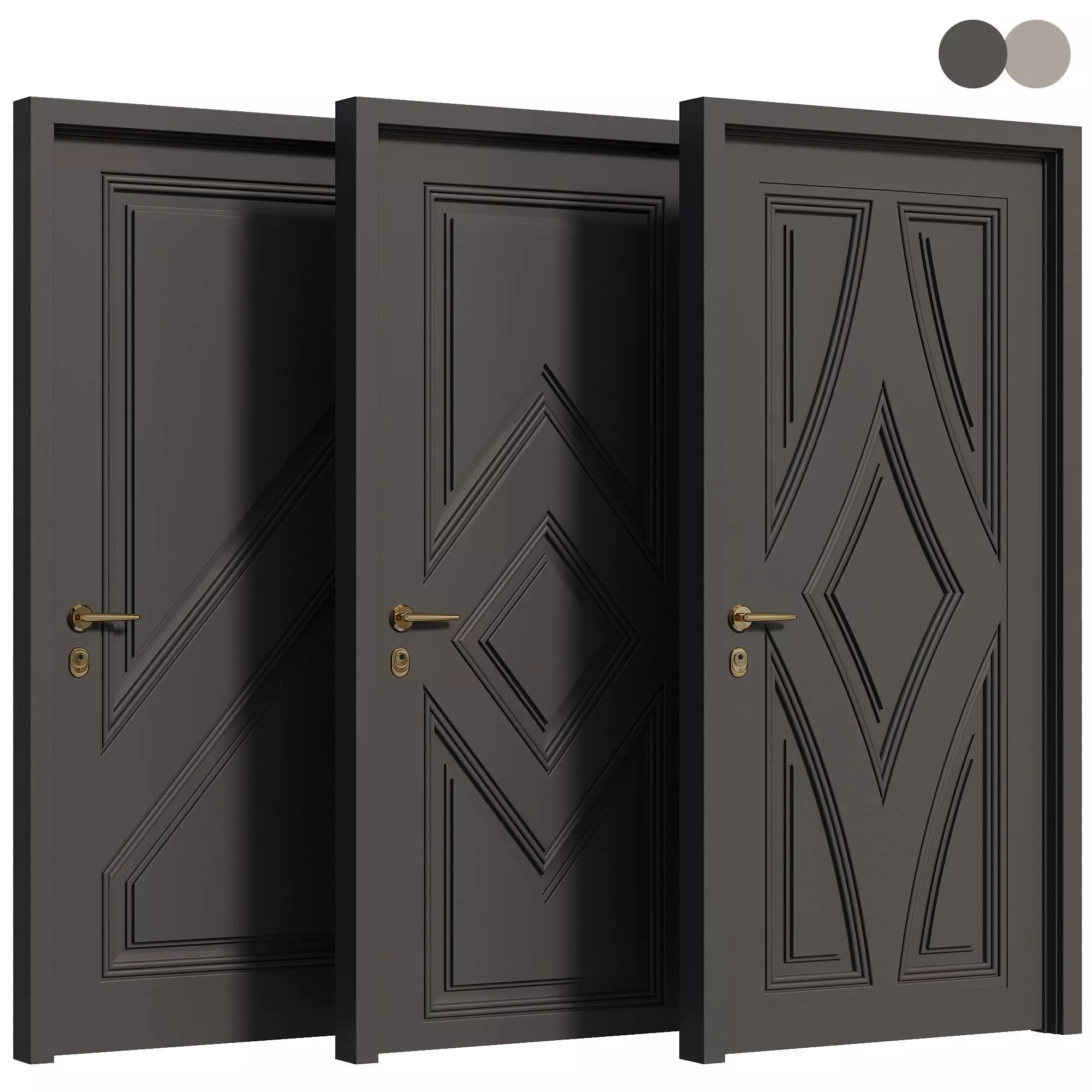 Entrance door set261 3D model_5