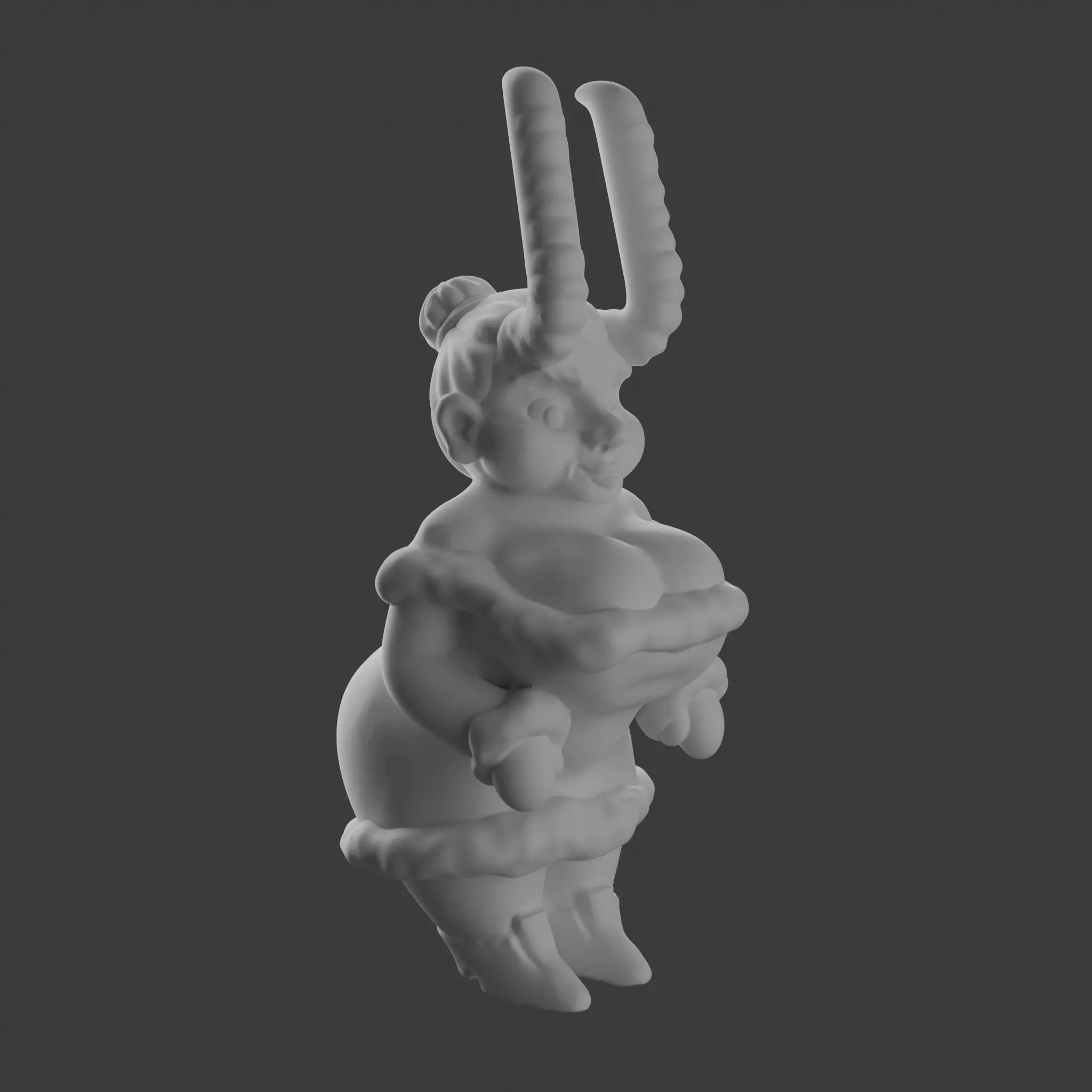 Mrs Krampus 3D print model_3